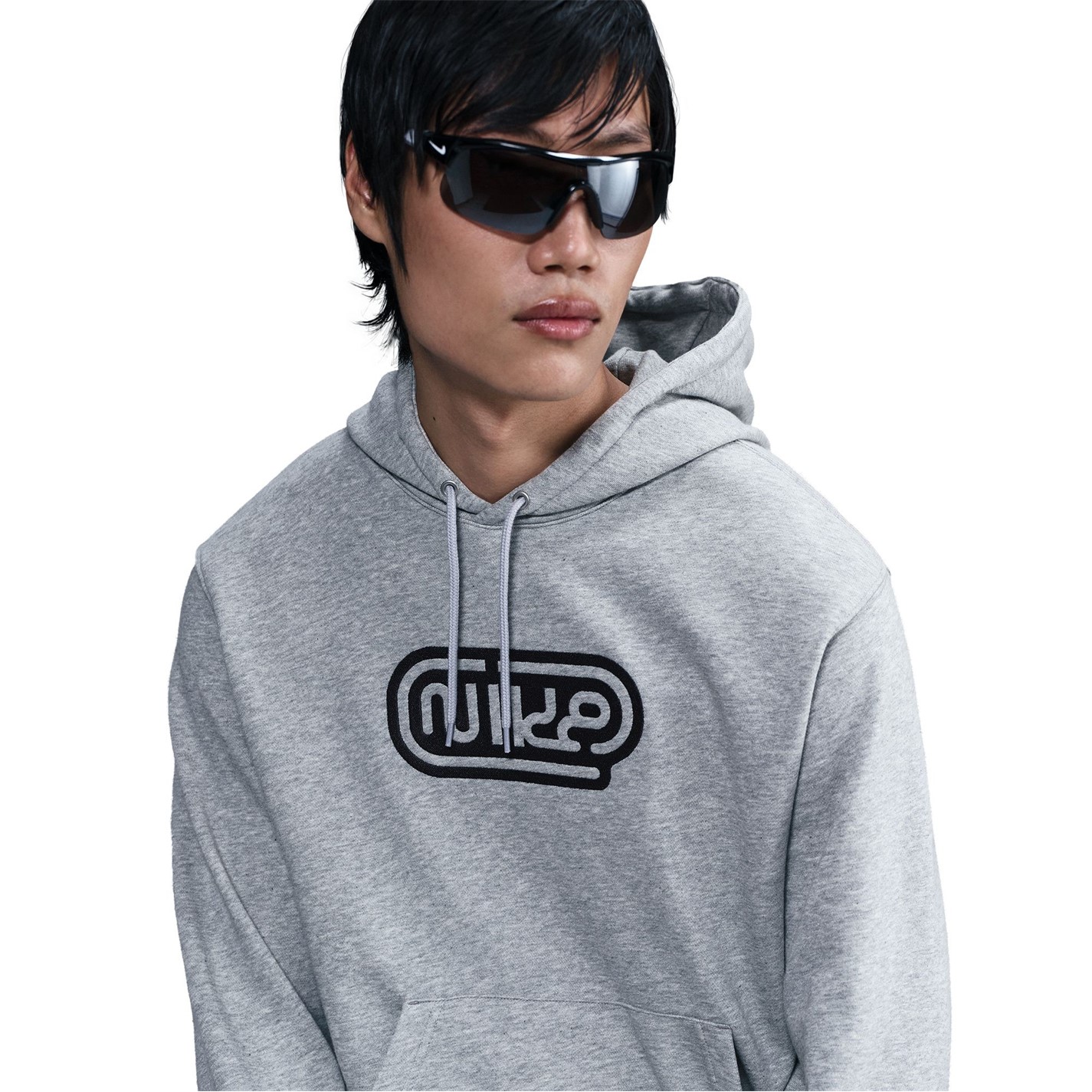 Mikina Nike Dk Grey Heather 526114 Men's Club Over the Head Hoodie - 1