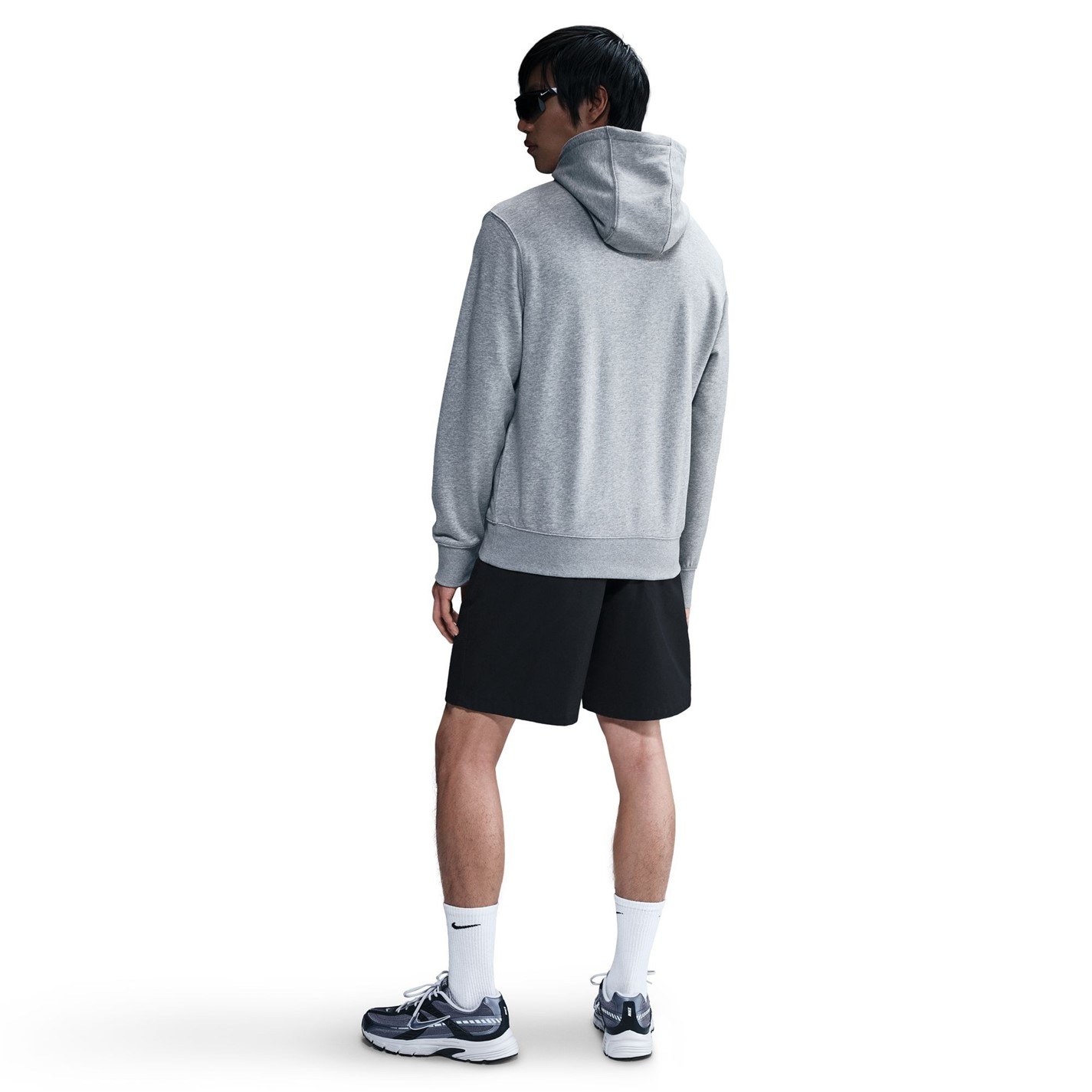 Mikina Nike Dk Grey Heather 526114 Men's Club Over the Head Hoodie - 4