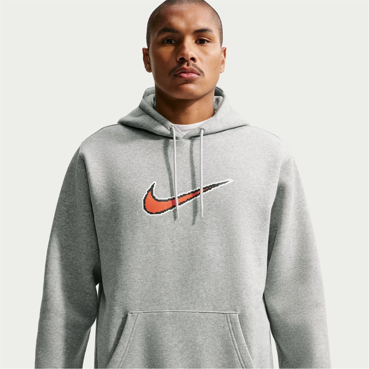 Mikina Nike Dk Grey Heather 3363657 Men's Club Neo Varsity Hoodie - 1