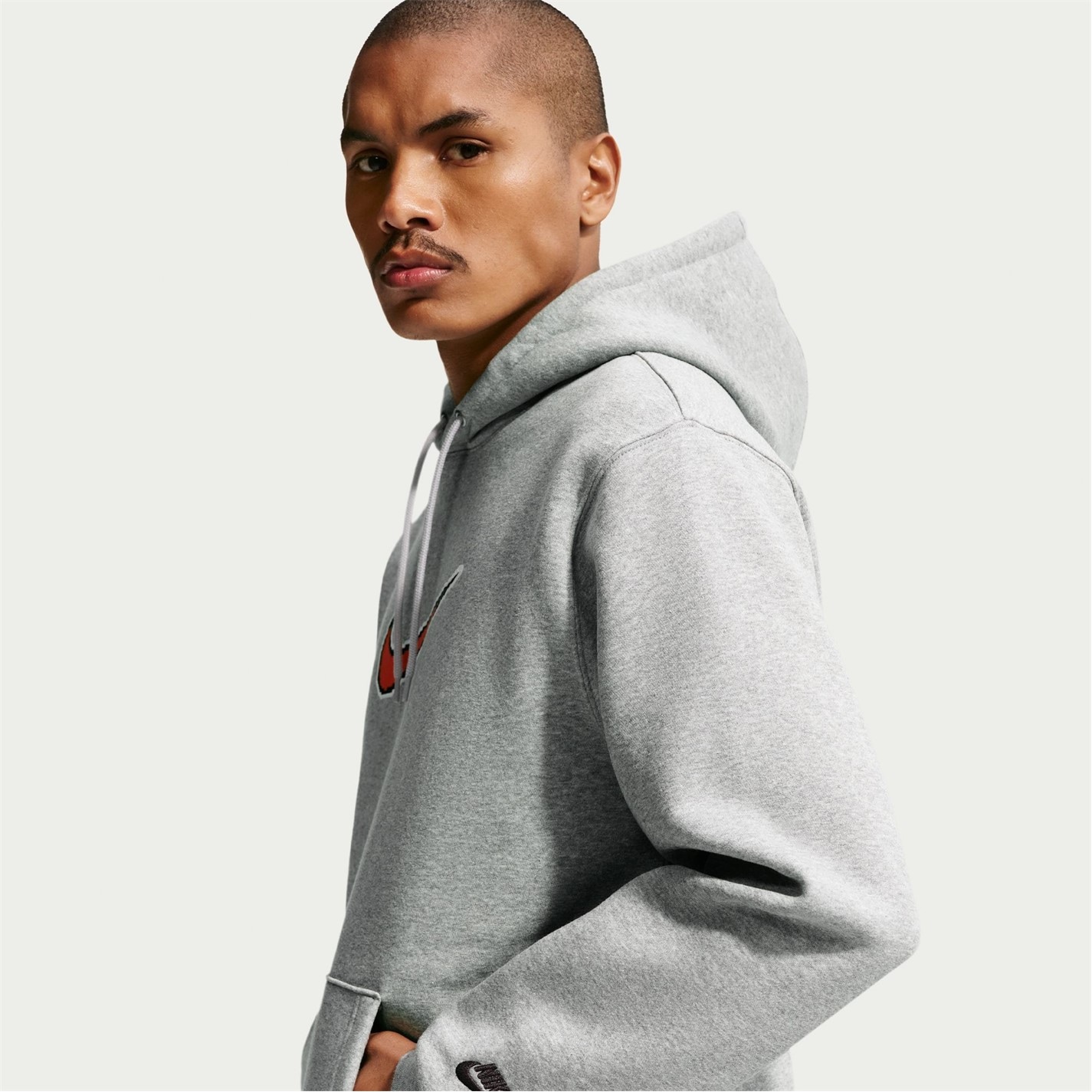 Mikina Nike Dk Grey Heather 3363657 Men's Club Neo Varsity Hoodie - 3