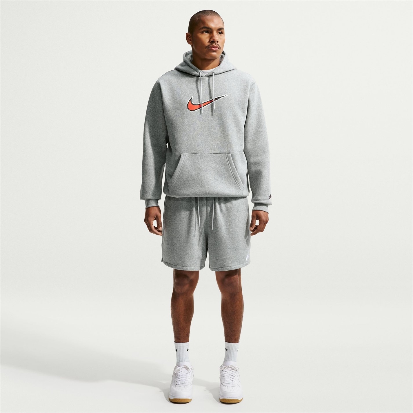 Mikina Nike Dk Grey Heather 3363657 Men's Club Neo Varsity Hoodie - 4