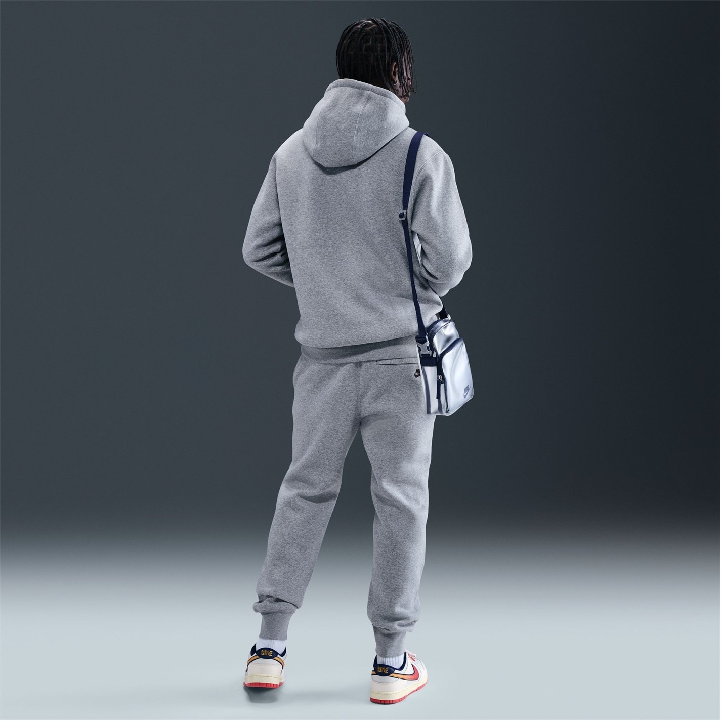 Mikina Nike Dk Grey Heather 3363657 Men's Club Neo Varsity Hoodie - 8