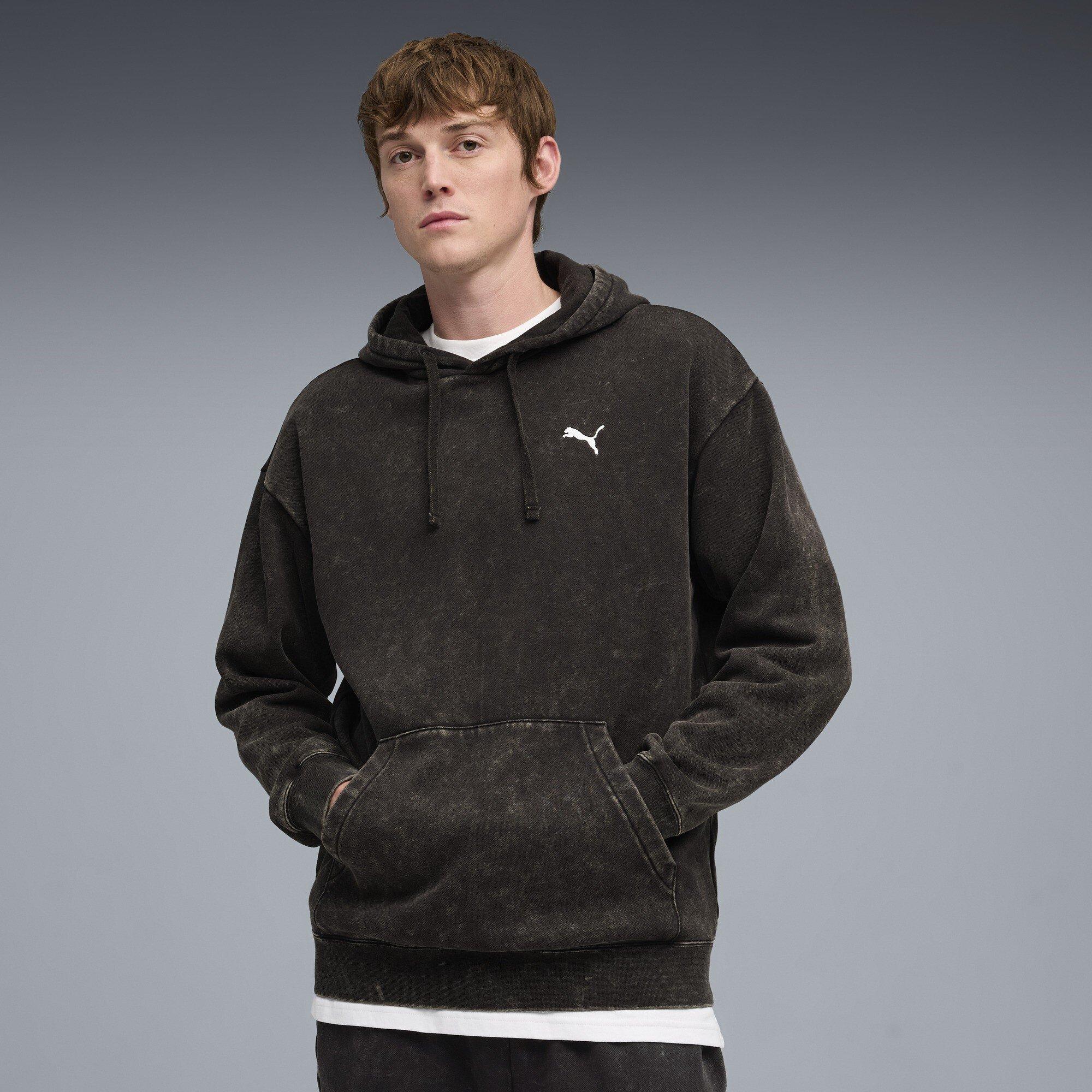 Tepláky Under Armour Black 4212684 Men's Elevated Relaxed Wash Overhead Hoodie - 2