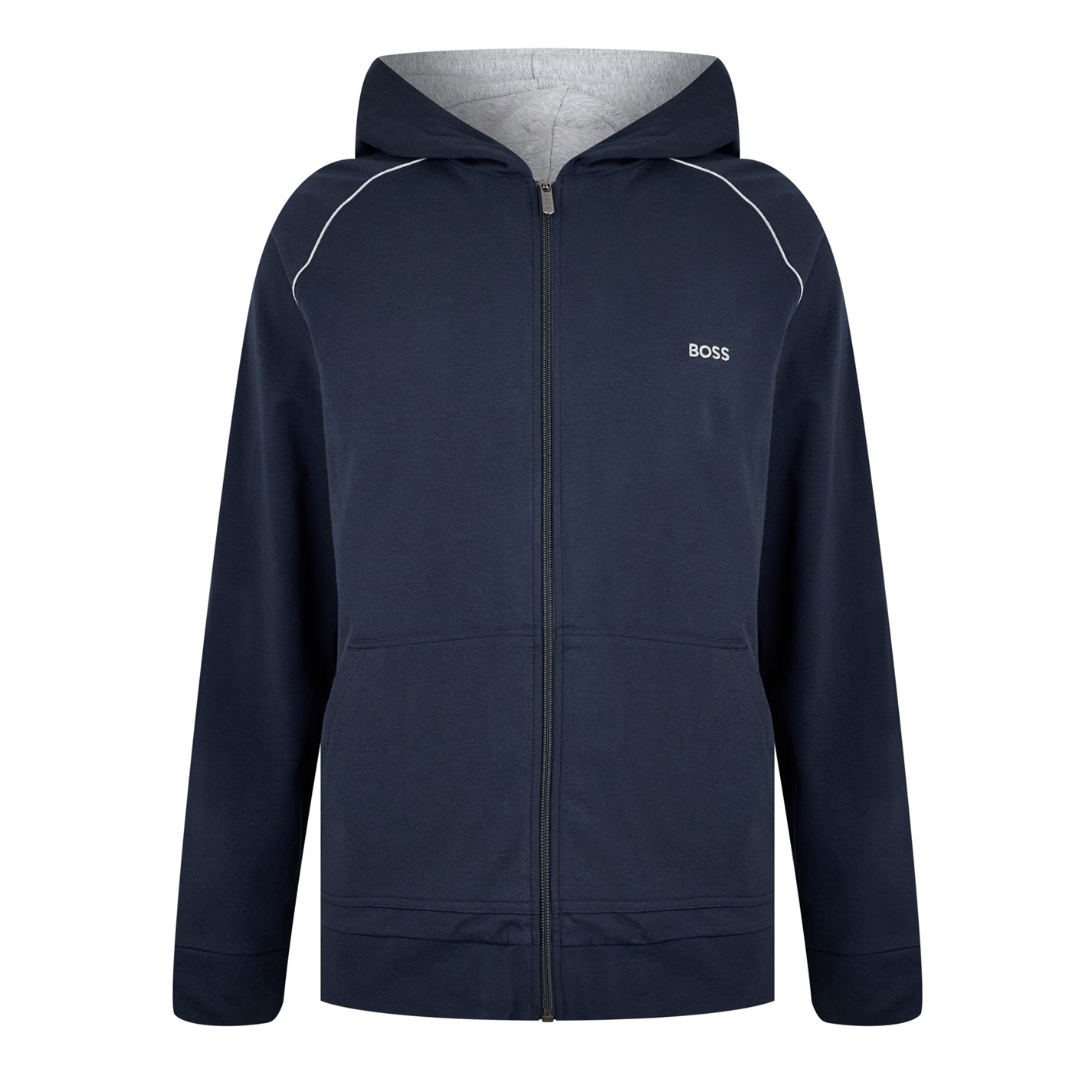 Mikina Boss Dark Blue 403 2301924 Mens BOSS Mix & Match Zipped Hoodie - Full-Zip Closure - 5