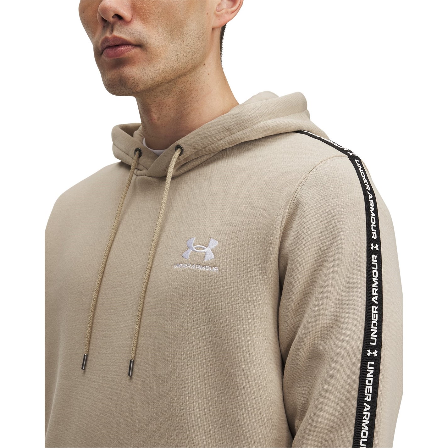 Mikina Under Armour City Khaki 1797662 Icon Fleece Taping Hoodie Mens - 3