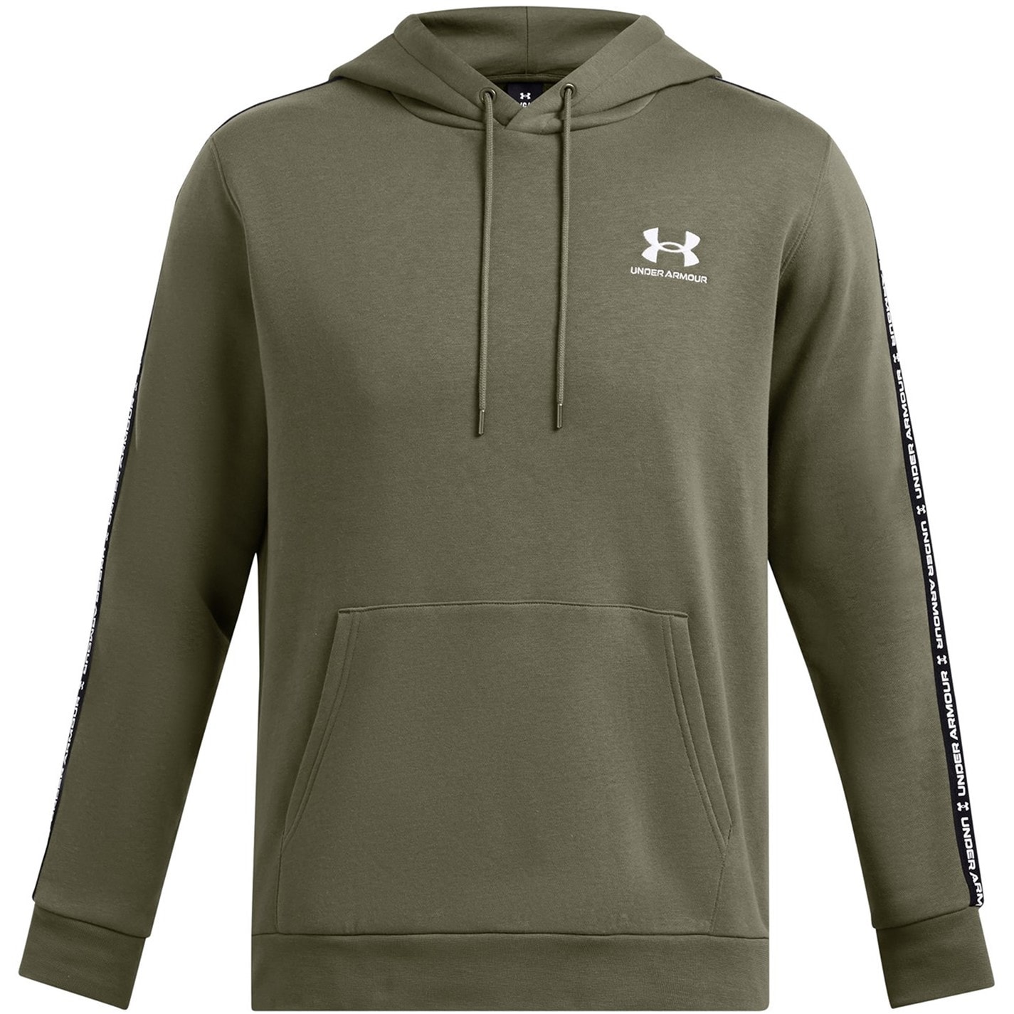 Mikina Under Armour Marine OD Green 888902 Icon Fleece Taping Hoodie Mens - 1