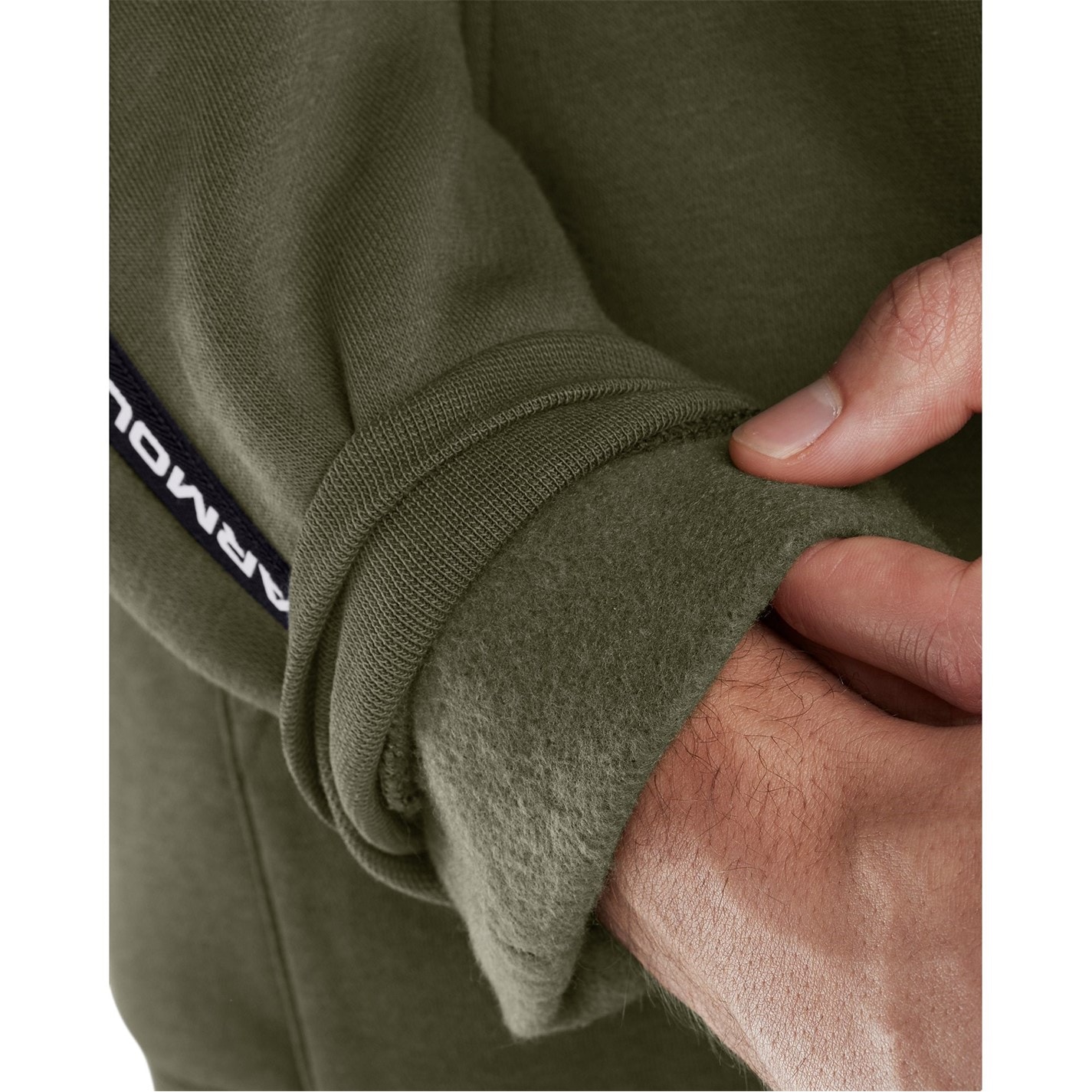 Mikina Under Armour Marine OD Green 888902 Icon Fleece Taping Hoodie Mens - 5