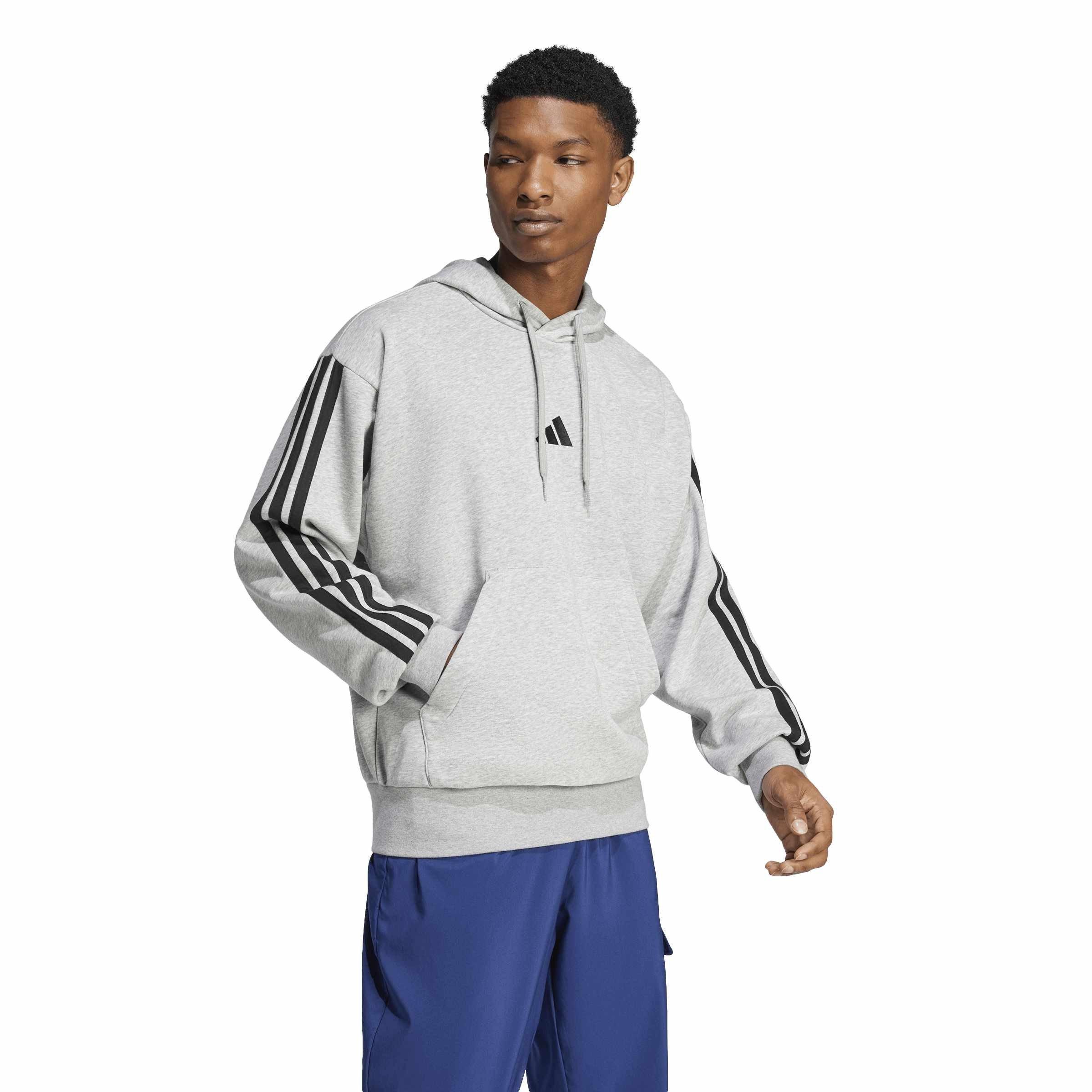 Mikina adidas Medium Grey Hea 5191332 Men's Over The Head Hoodie - 5