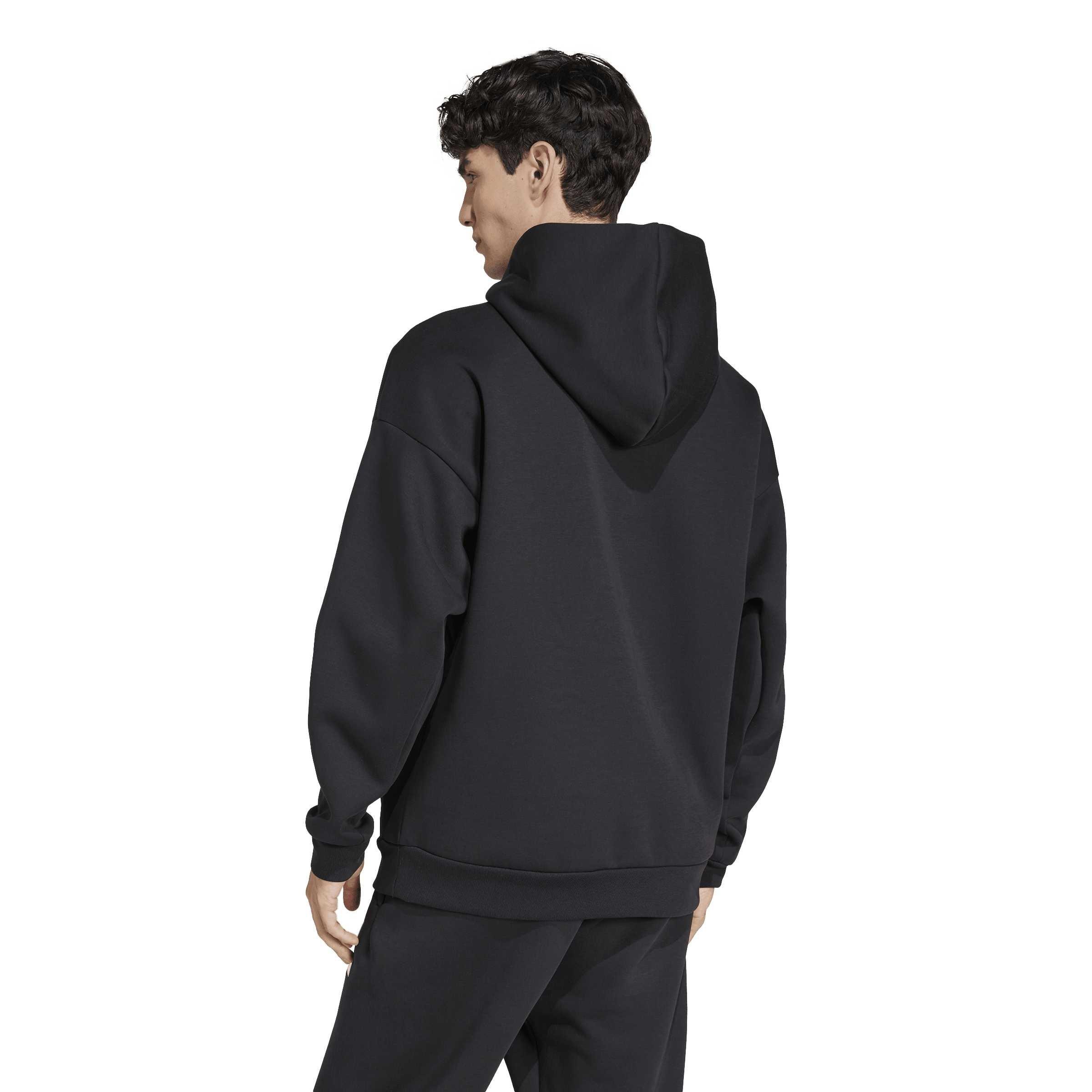 Mikina adidas Black 489243 Men's 3-Bar Over the Head Hoodie - 2