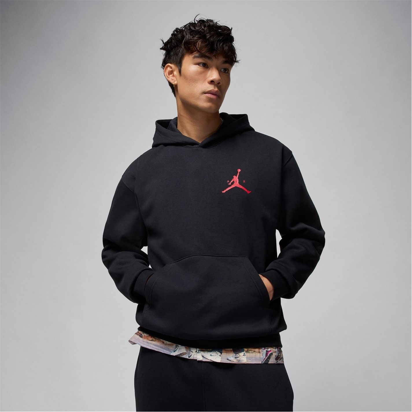 Mikina Nike Black 579342 Men's Jumpman Fleece Overhead Hoodie - 1