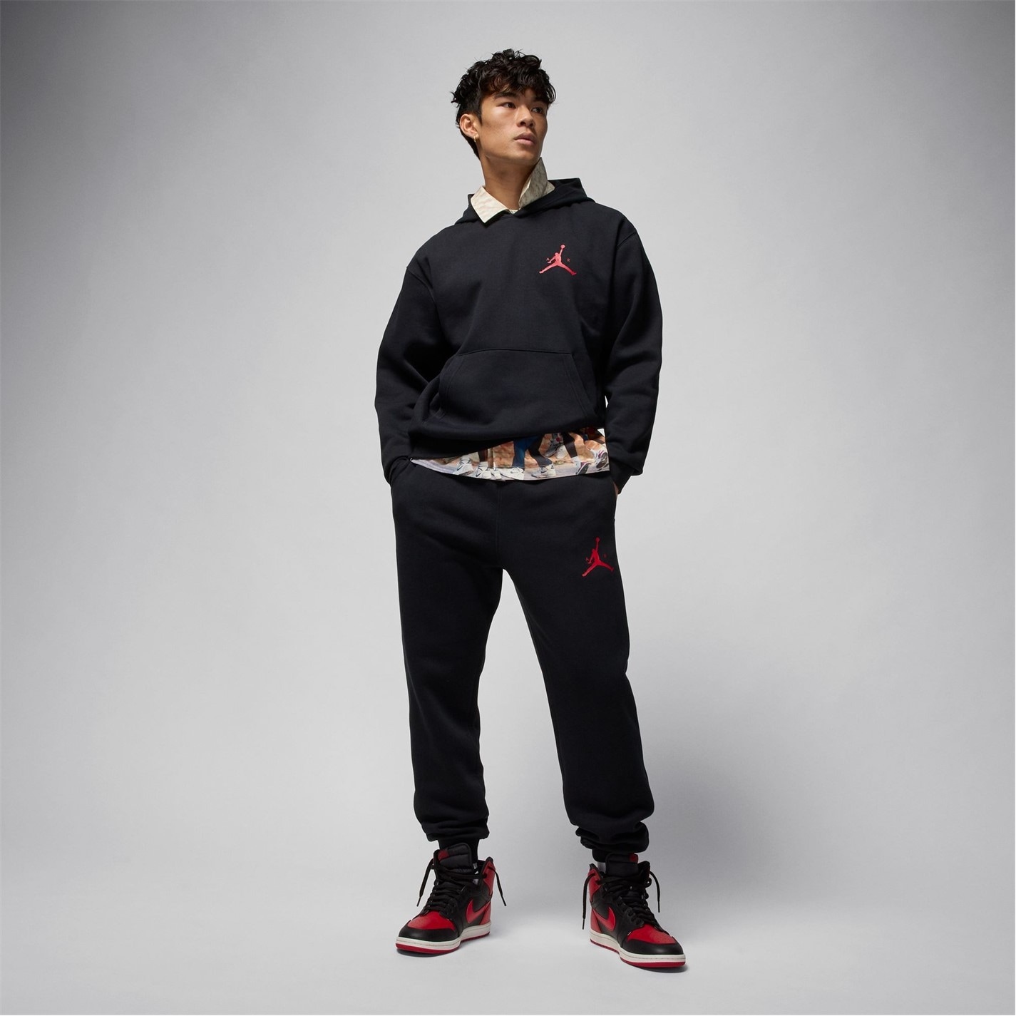 Mikina Nike Black 579342 Men's Jumpman Fleece Overhead Hoodie - 6
