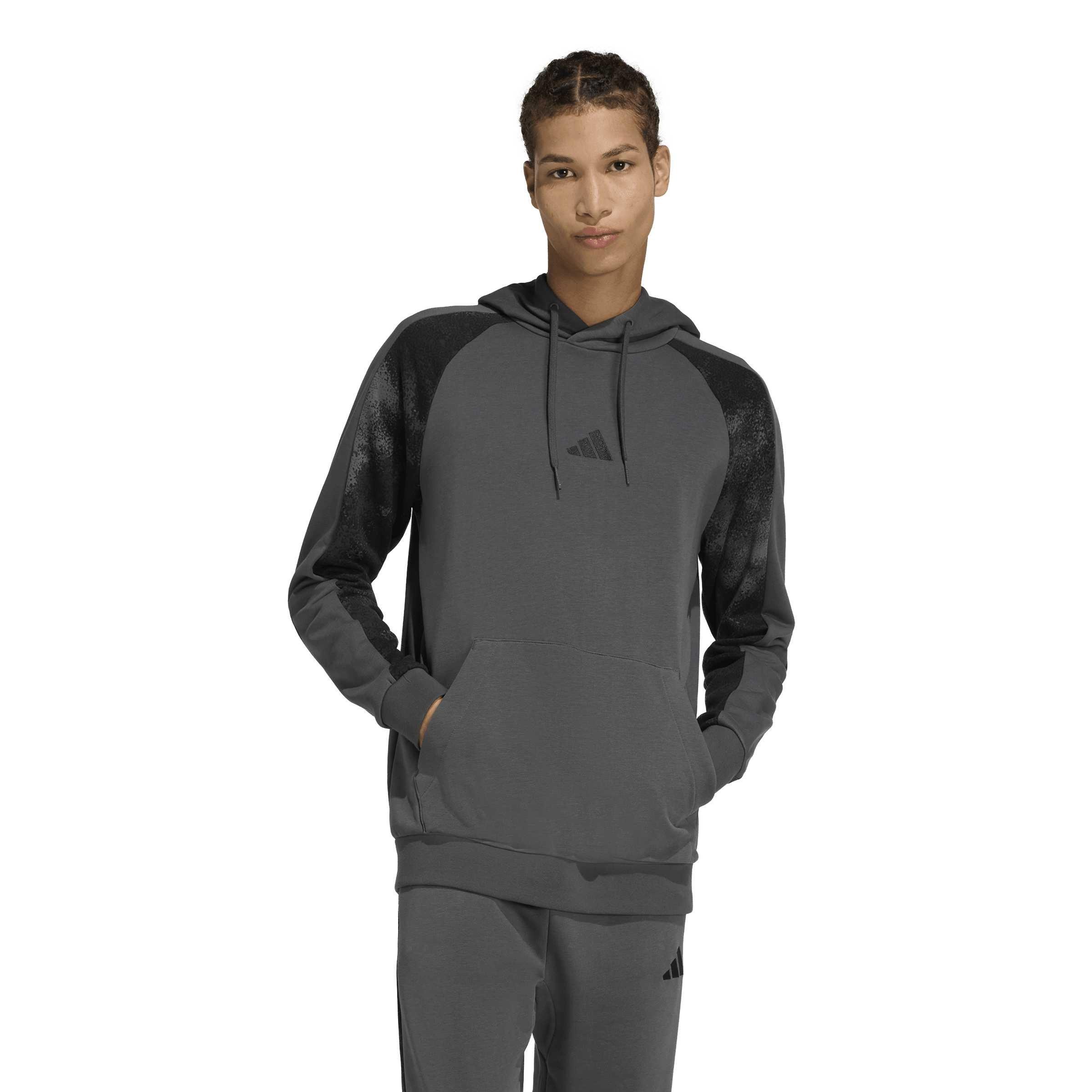 Mikina adidas Grey Six/Multic 9034568 Men's Camo Print Over The Head Hoodie - 1