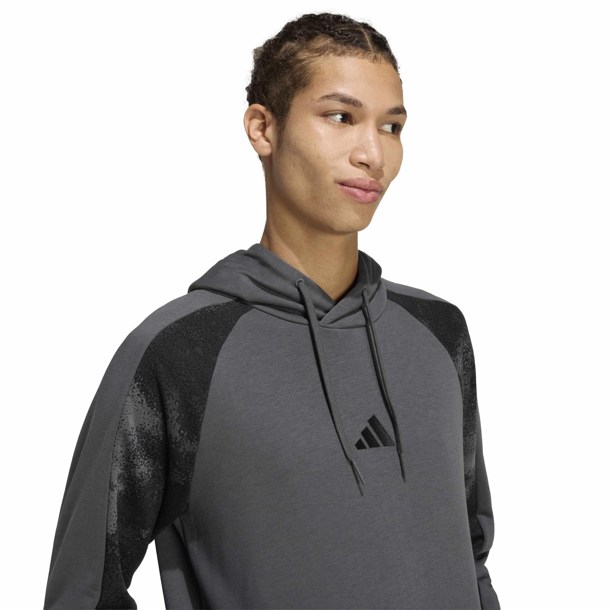 Mikina adidas Grey Six/Multic 9034568 Men's Camo Print Over The Head Hoodie - 3