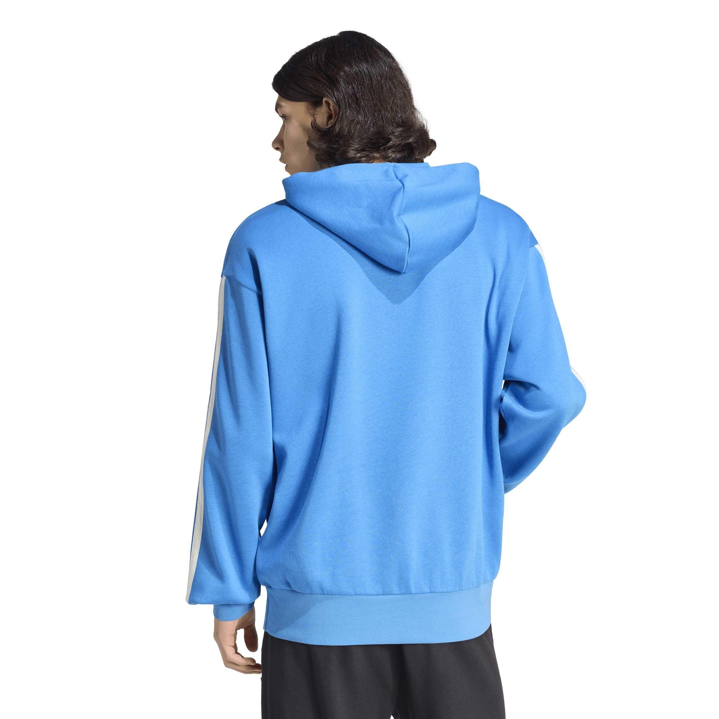 Mikina adidas Ray Blue 2509834 Men's 3-Stripes Fleece Over the Head Hoodie - 2