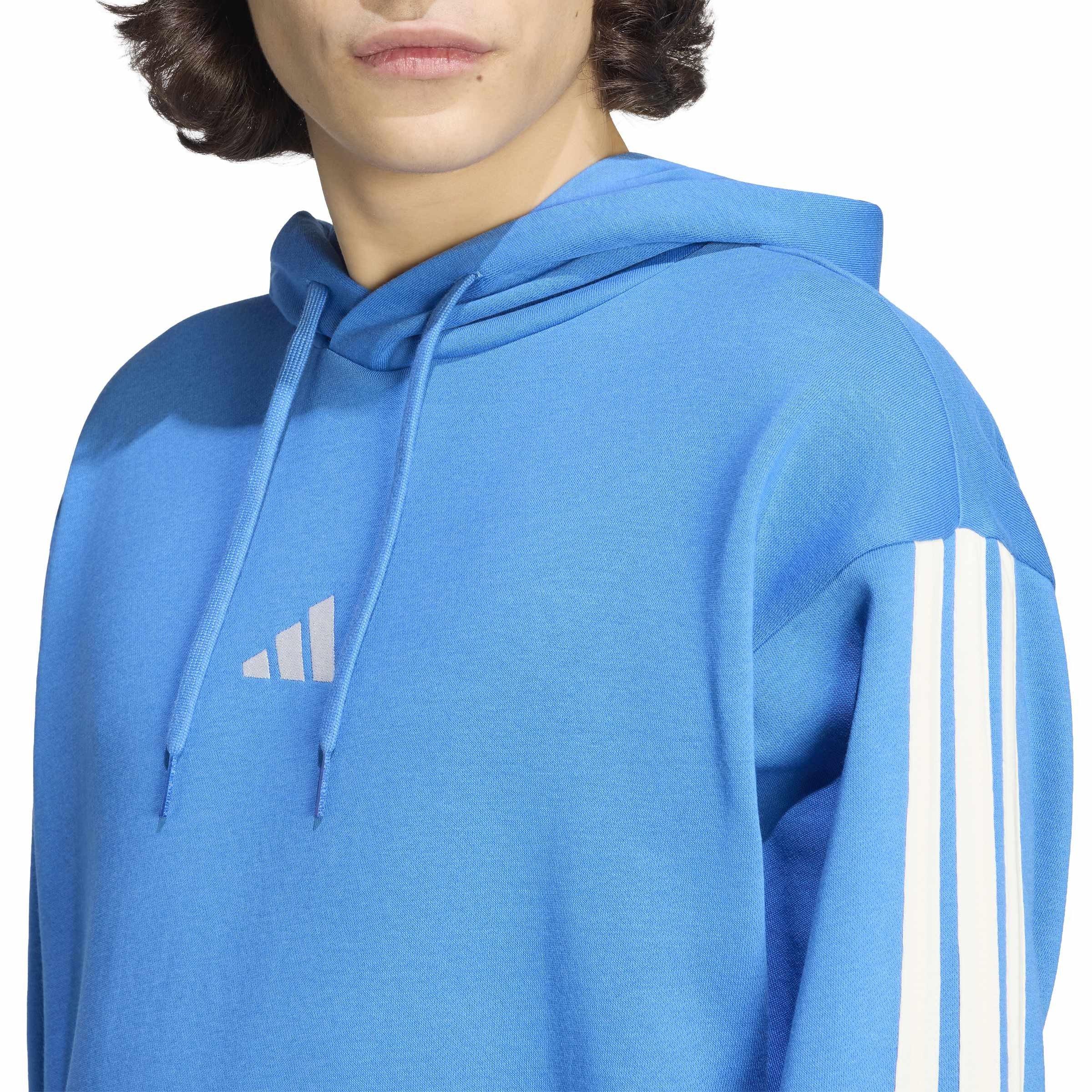 Mikina adidas Ray Blue 2509834 Men's 3-Stripes Fleece Over the Head Hoodie - 3