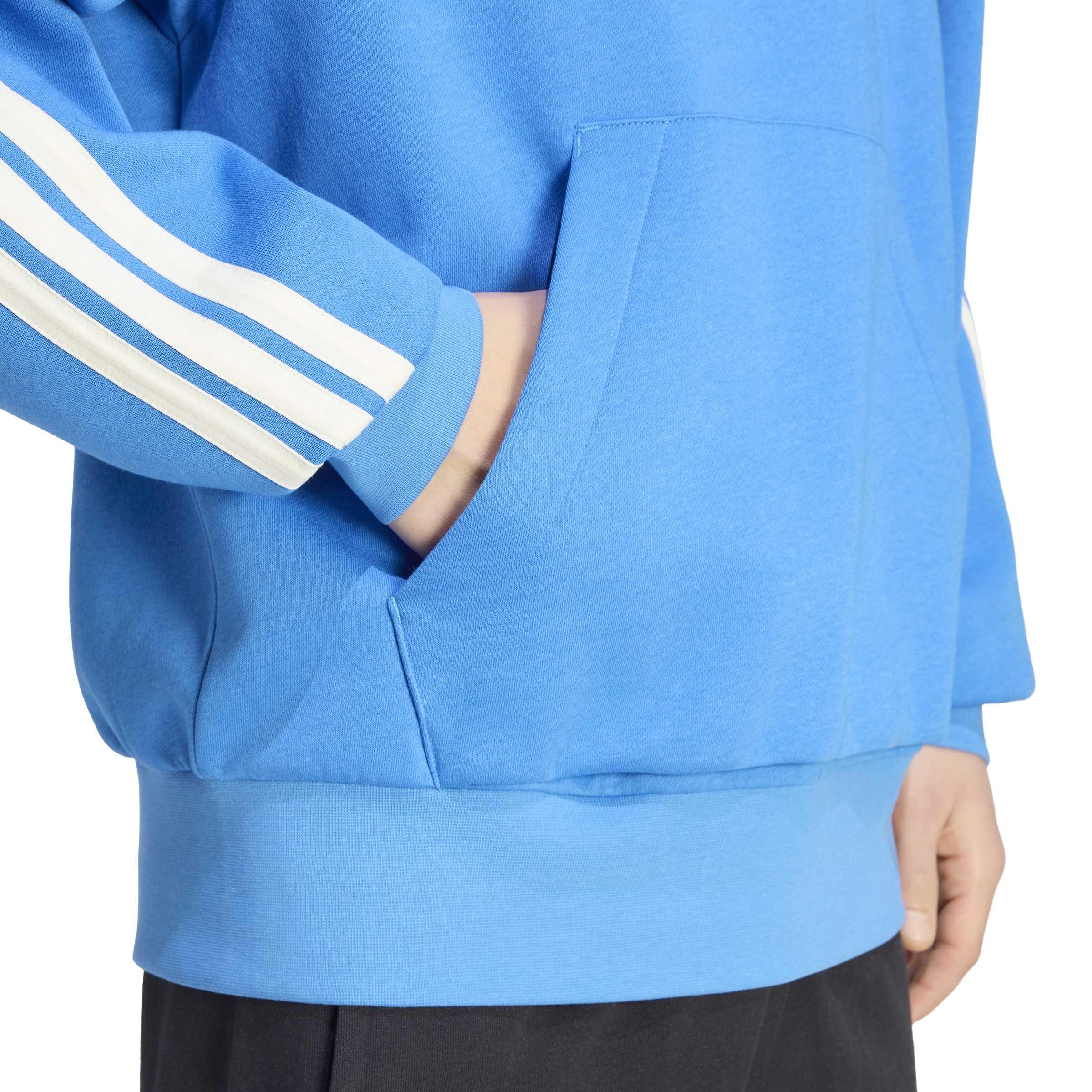 Mikina adidas Ray Blue 2509834 Men's 3-Stripes Fleece Over the Head Hoodie - 4