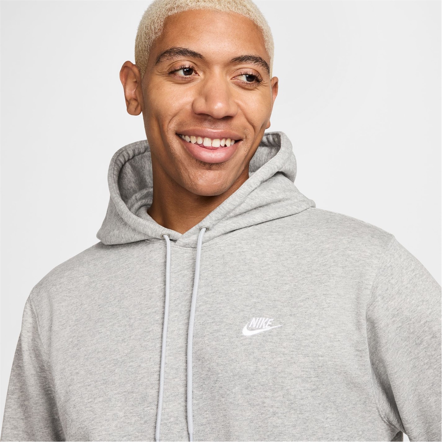 Mikina Nike Grey Hthr 5683452 Men's Club Foot Overhead Hoodie - 3
