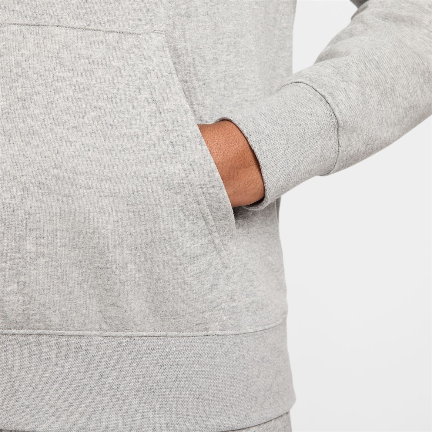 Mikina Nike Grey Hthr 5683452 Men's Club Foot Overhead Hoodie - 5
