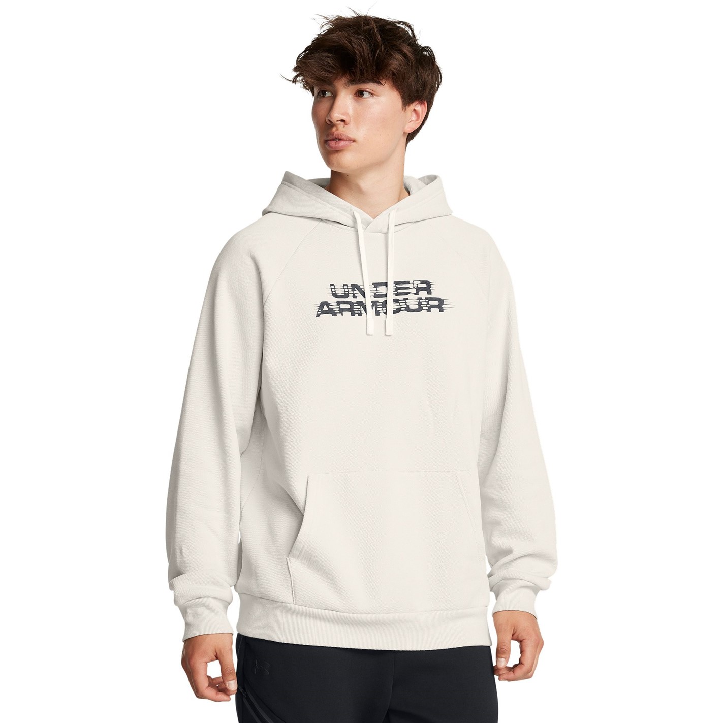 Mikina Under Armour White 904991 Men's Rival Fleece Hoodie - 3