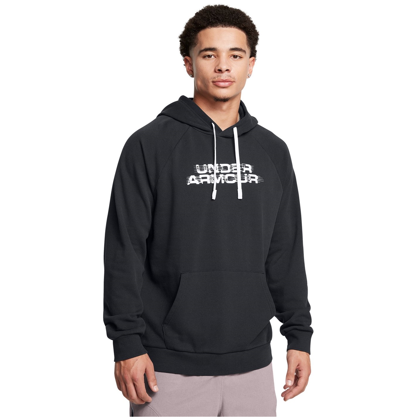 Mikina Under Armour Black 332500 Men's Rival Fleece Hoodie - 3