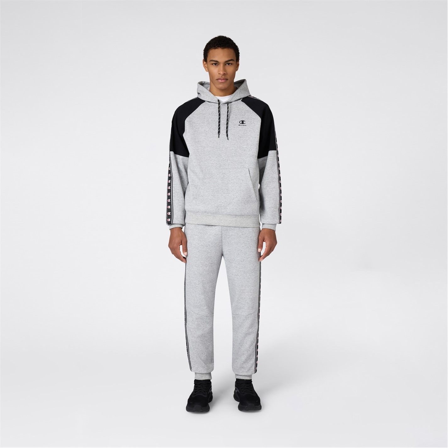 Mikina Champion Grey Marl 9230628 Men's Overhead Hoodie - 5