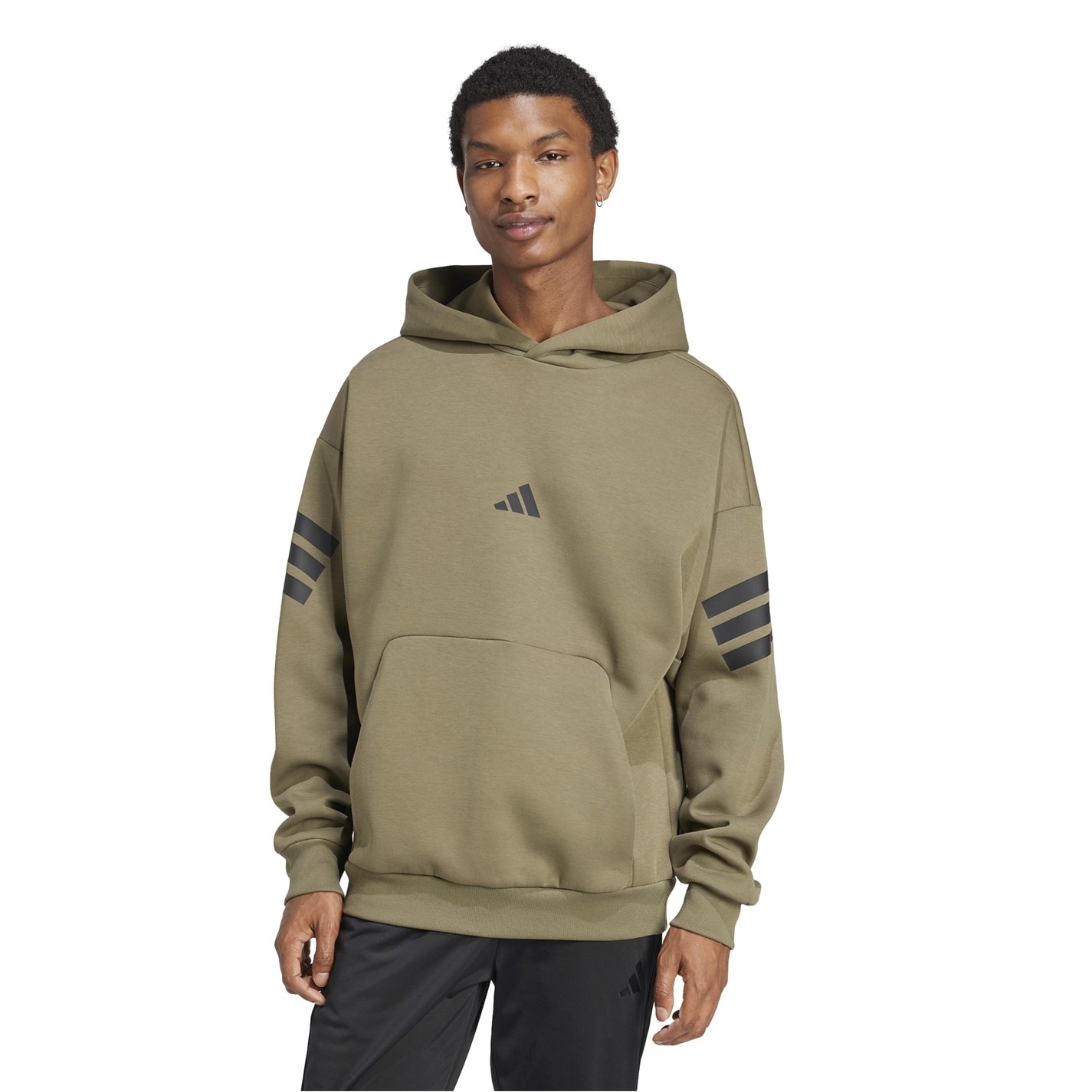 Mikina adidas Olive Strata 3393894 Future Icons 3-Stripes Hoodie Mens - 2