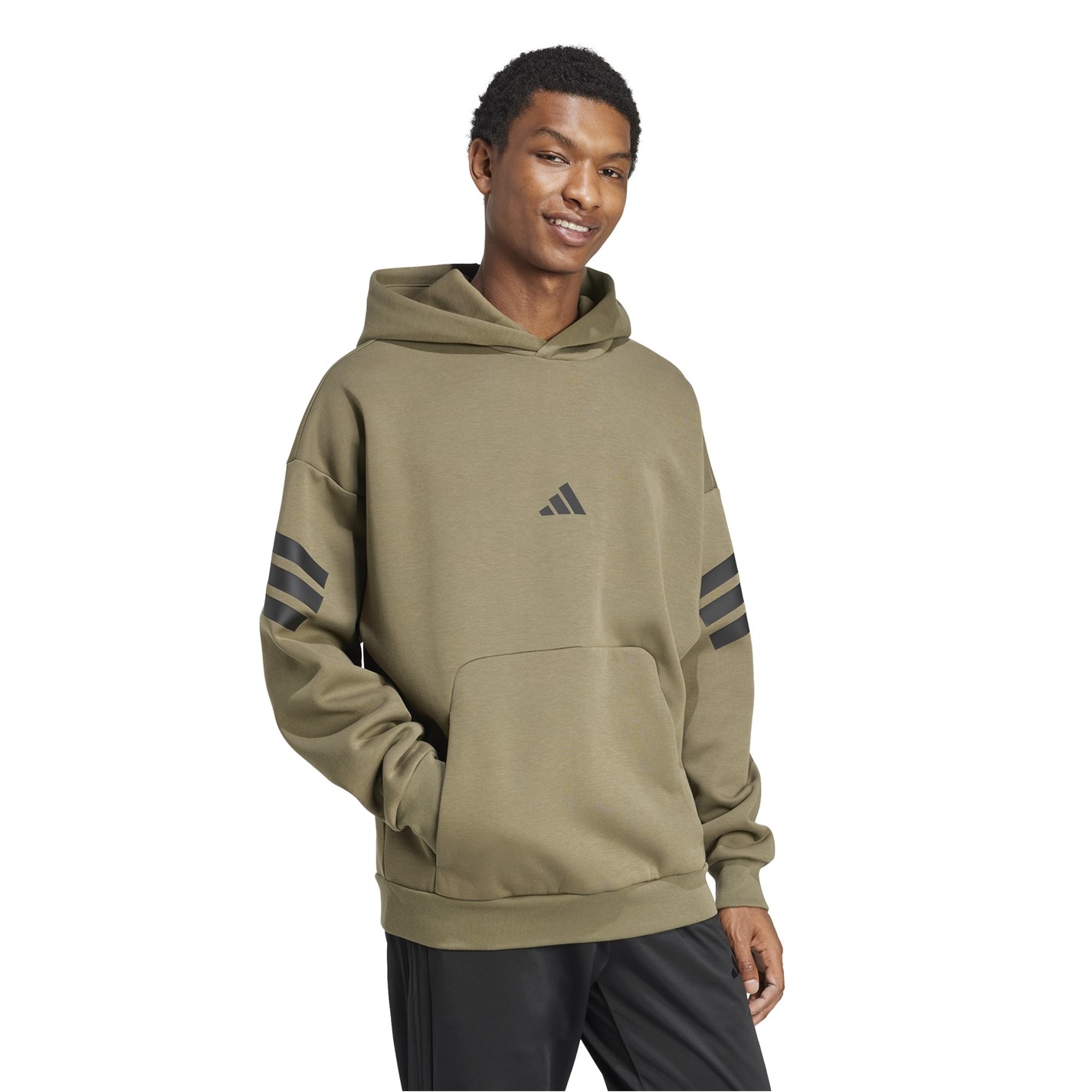 Mikina adidas Olive Strata 3393894 Future Icons 3-Stripes Hoodie Mens - 6