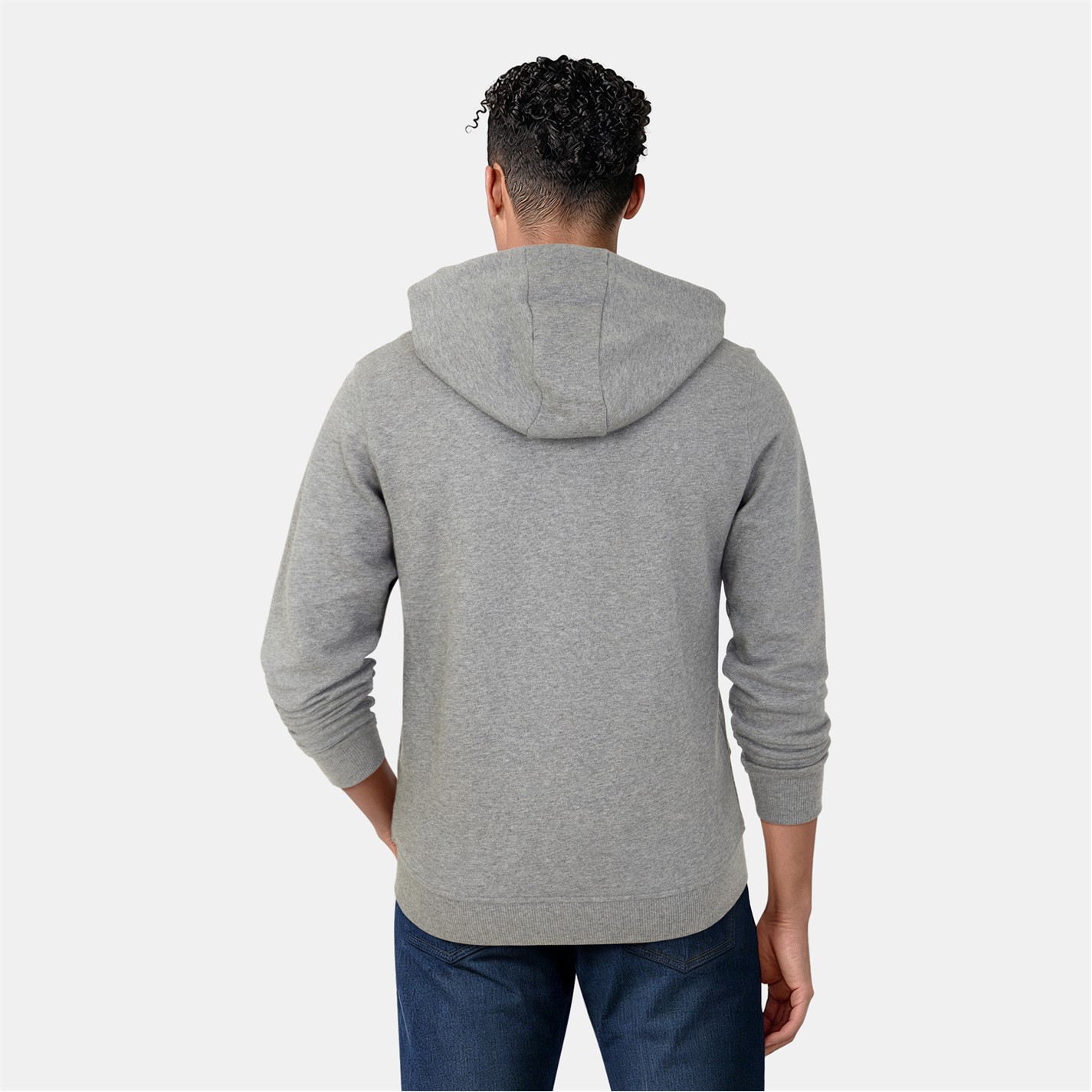 Mikina Lyle and Scott MidGreyMarl 6703983 Zip Through Hoodie Mens - 4