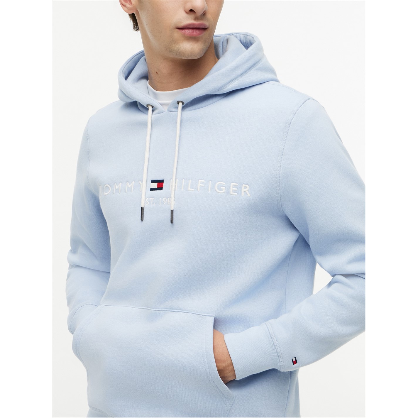 Mikina Tommy Hilfiger Breezy Blue 5247992 Logo Hoodie - 3