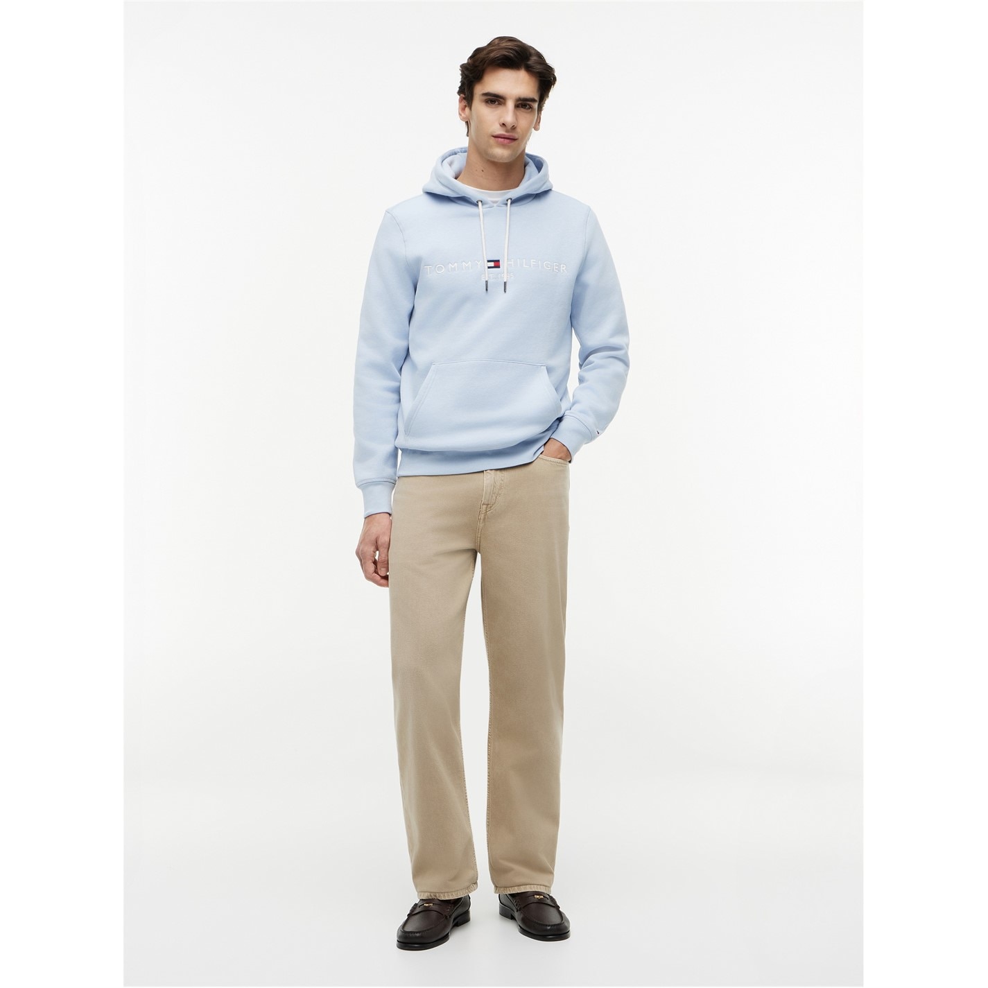 Mikina Tommy Hilfiger Breezy Blue 5247992 Logo Hoodie - 4