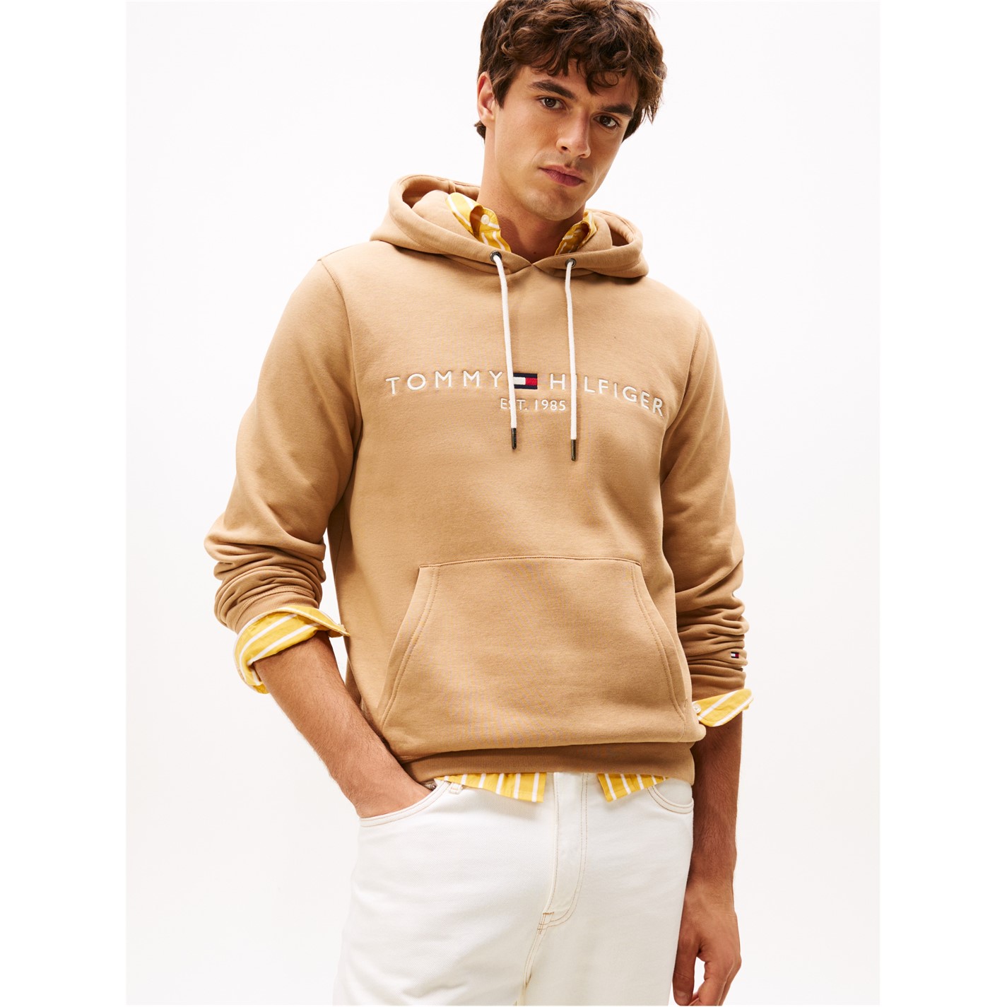 Mikina Tommy Hilfiger Timeless Camel 9326544 Logo Hoodie - 3