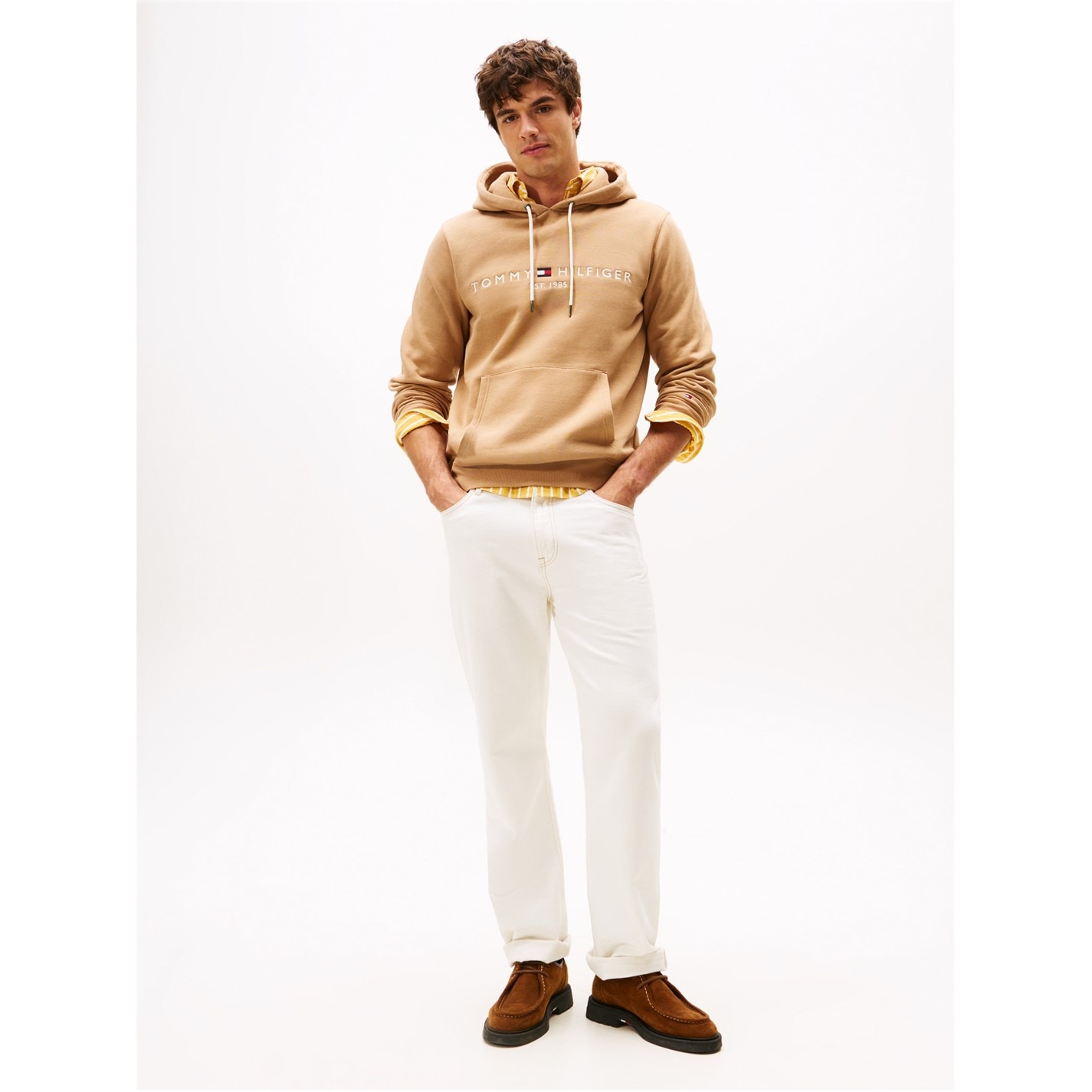 Mikina Tommy Hilfiger Timeless Camel 9326544 Logo Hoodie - 4
