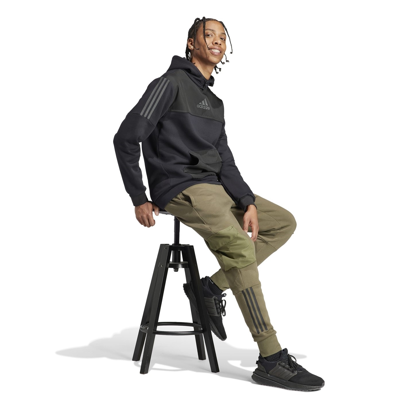 Mikina adidas Black 3562662 Utility Hoodie Mens - 4