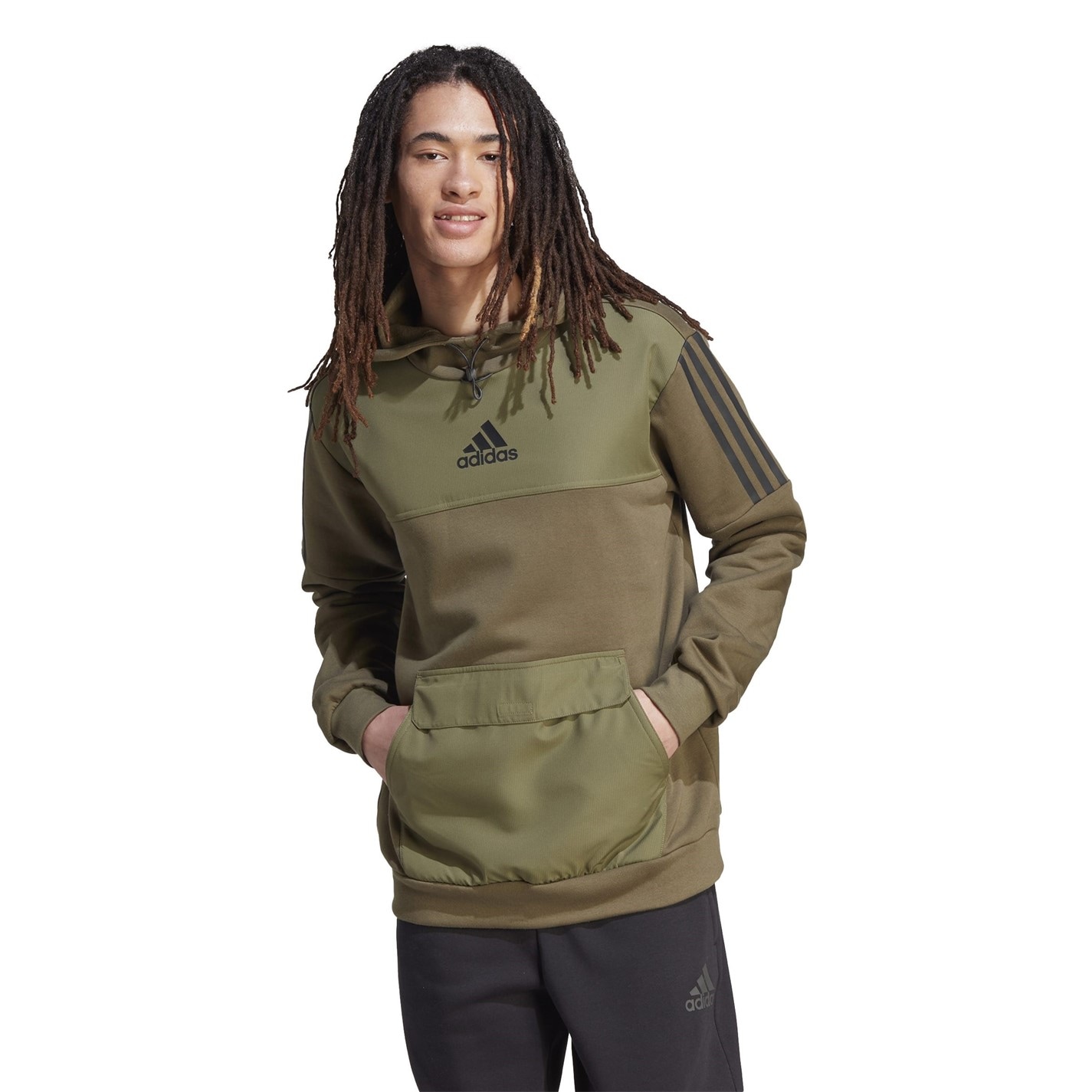Mikina adidas Khaki 6060378 Utility Hoodie Mens - 2