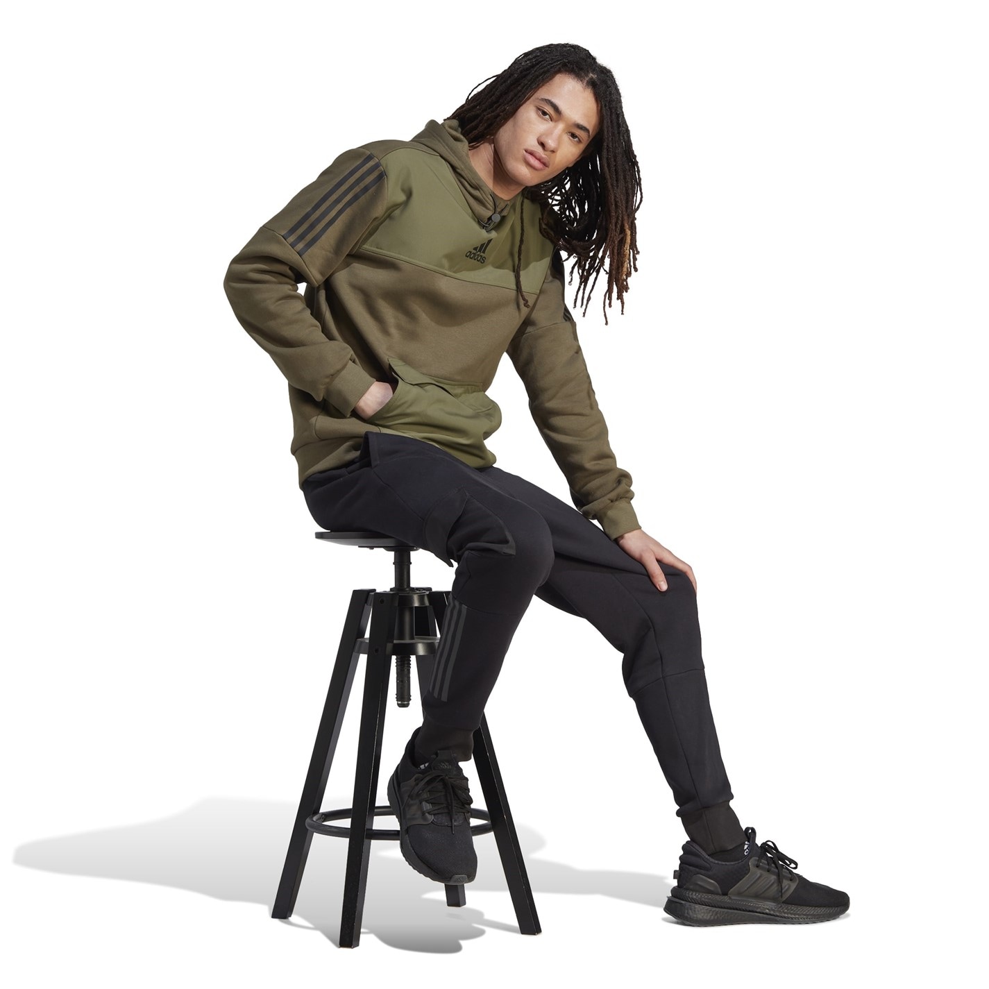 Mikina adidas Khaki 6060378 Utility Hoodie Mens - 4
