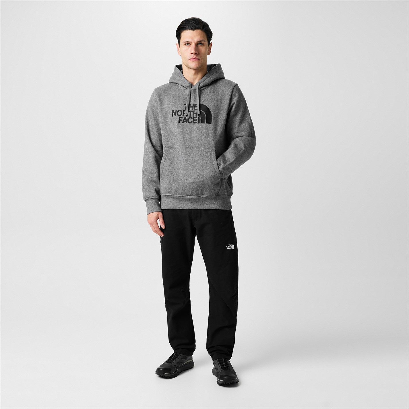 Mikina The North Face LXS Mid Grey 113343 Drew Over-the-head Hoodie Mens - 4