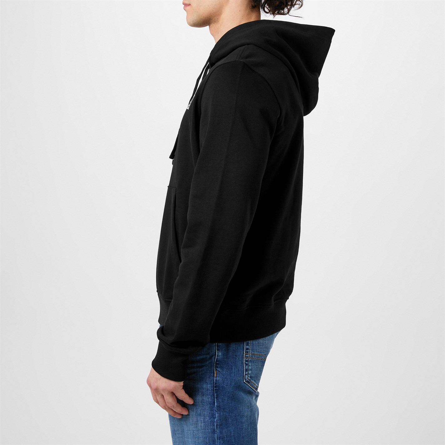 Mikina Diesel Black 9XX 7850429 Patch Logo OTH Hoodie Mens - 2