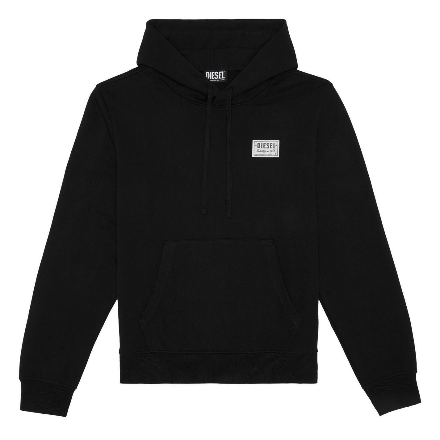 Mikina Diesel Black 9XX 7850429 Patch Logo OTH Hoodie Mens - 5