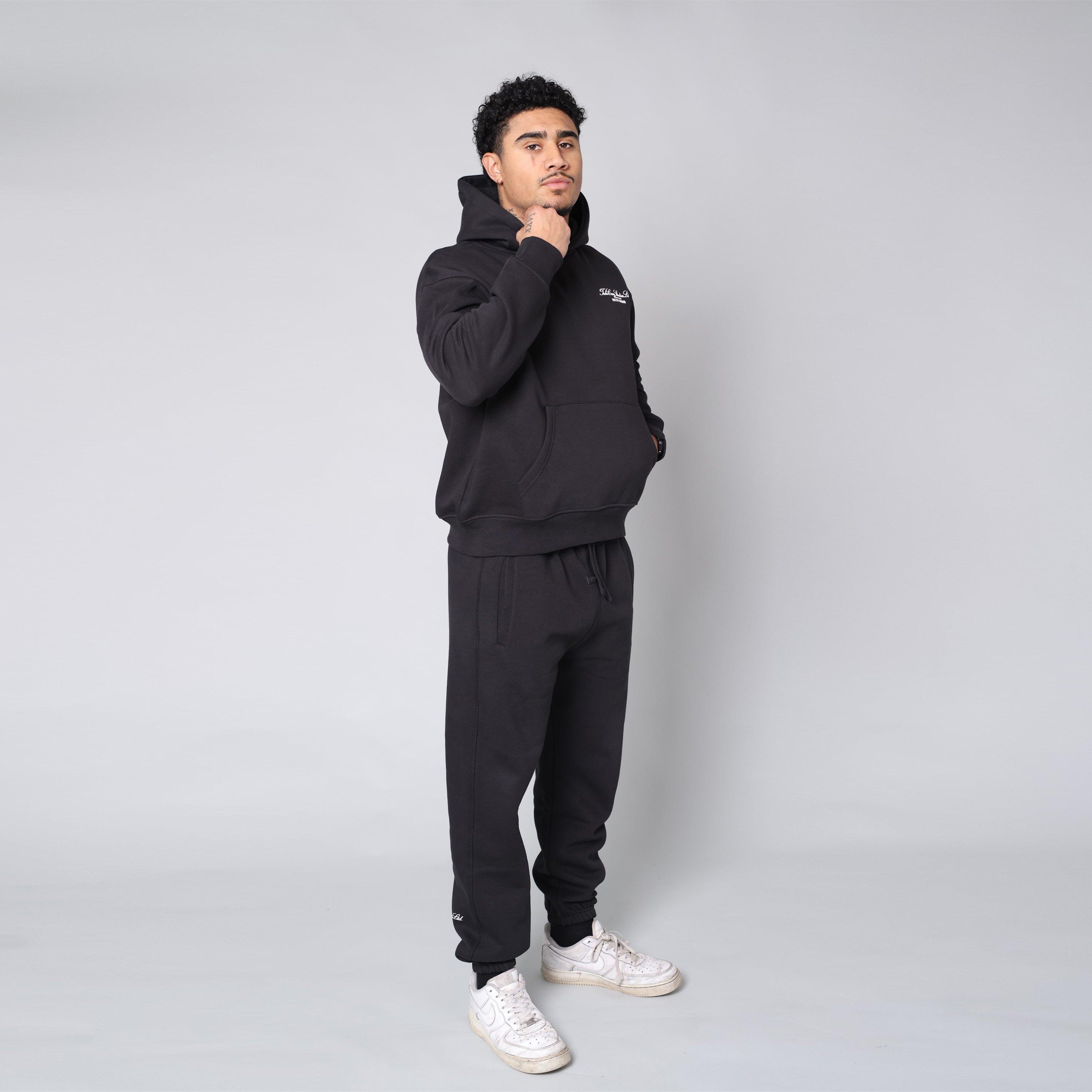 Mikina Tela Cruz Black 7932606 Men's Studio Overhead Hoodie - 7