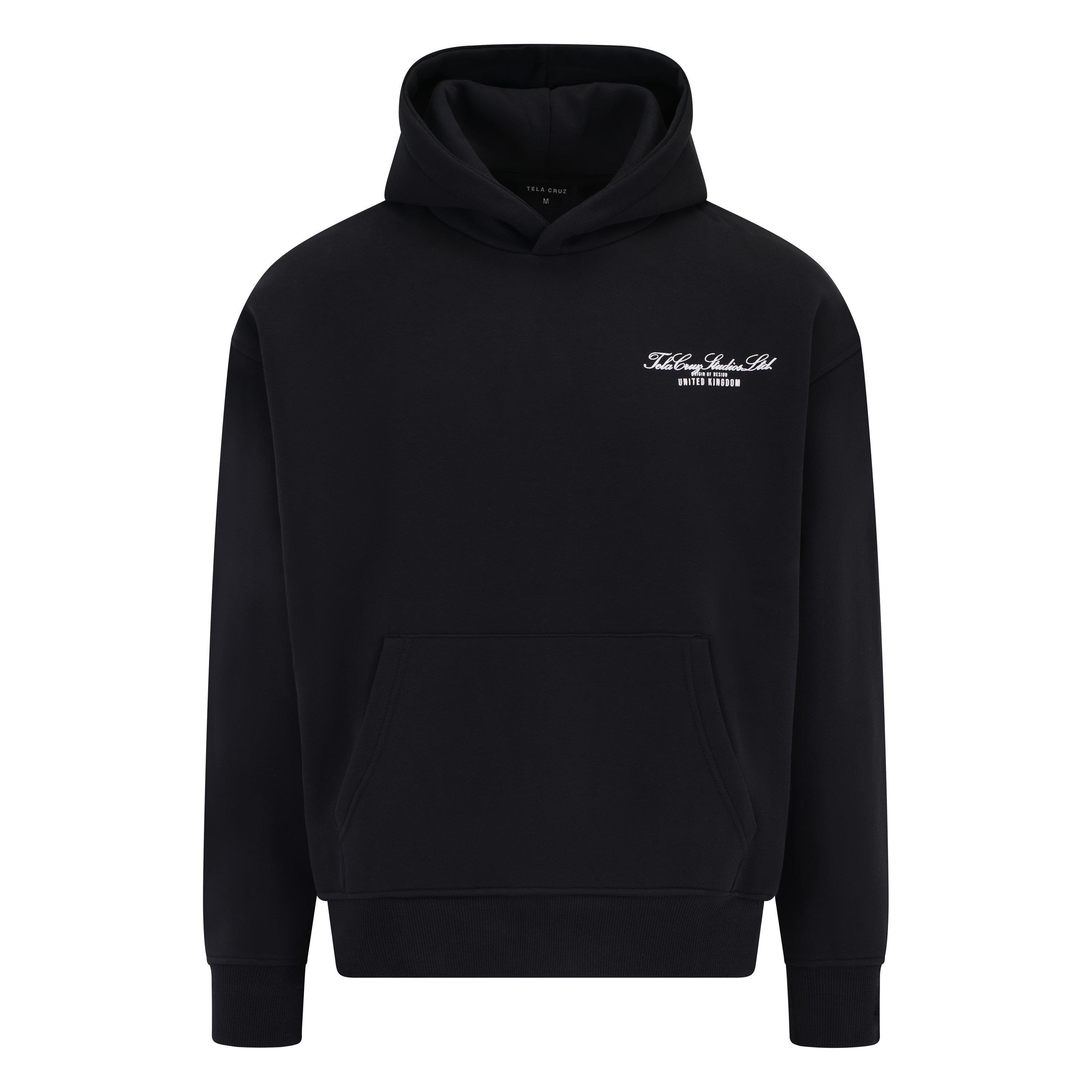 Mikina Tela Cruz Black 7932606 Men's Studio Overhead Hoodie - 9