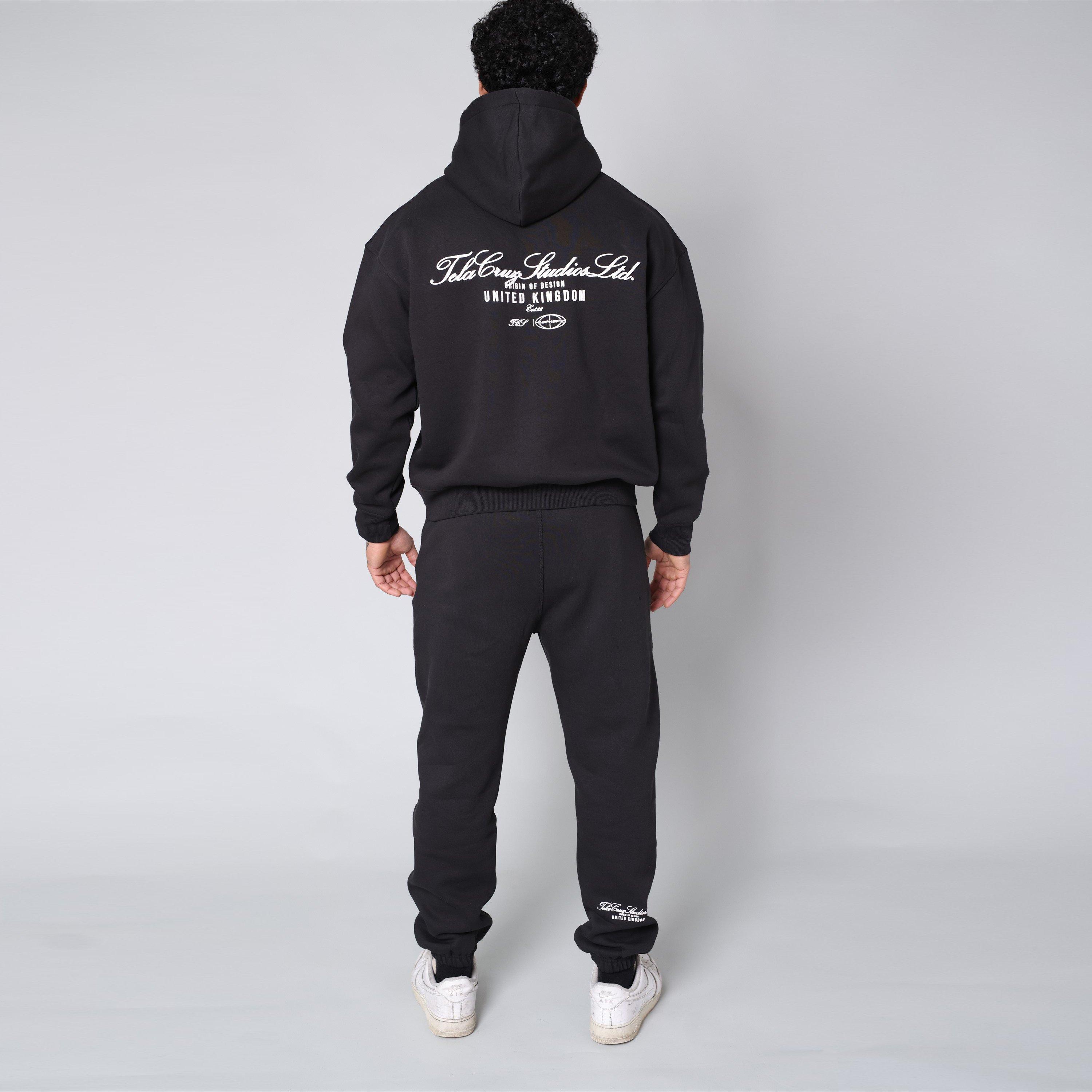 Mikina Tela Cruz Black 7932606 Men's Studio Overhead Hoodie - 2