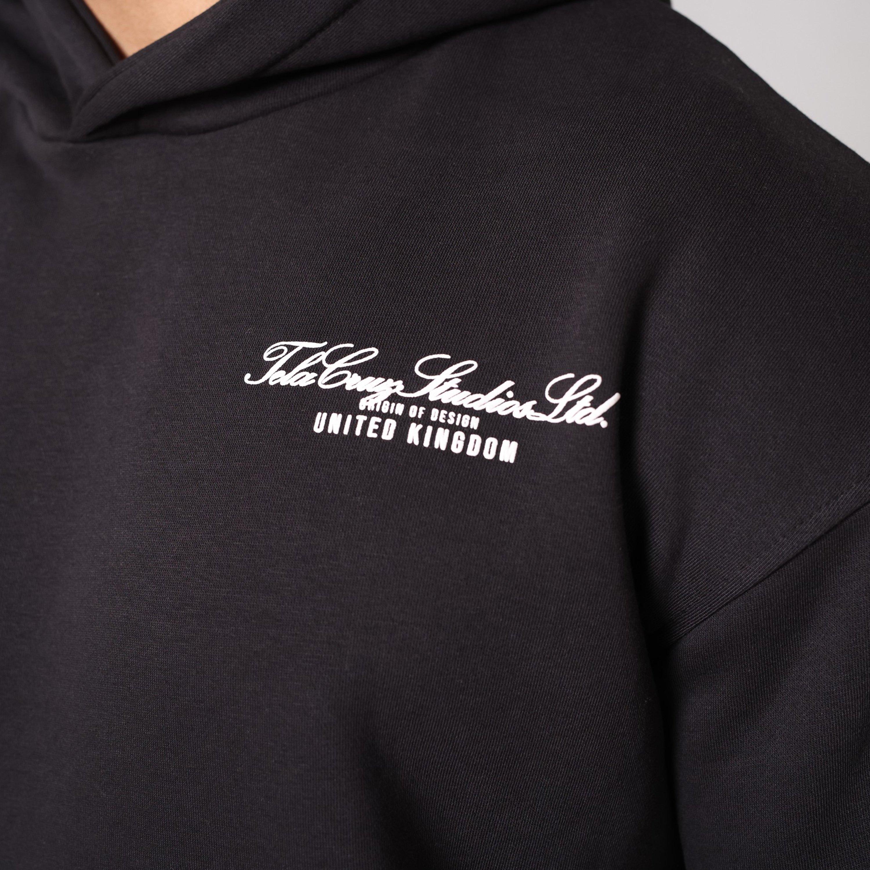 Mikina Tela Cruz Black 7932606 Men's Studio Overhead Hoodie - 3