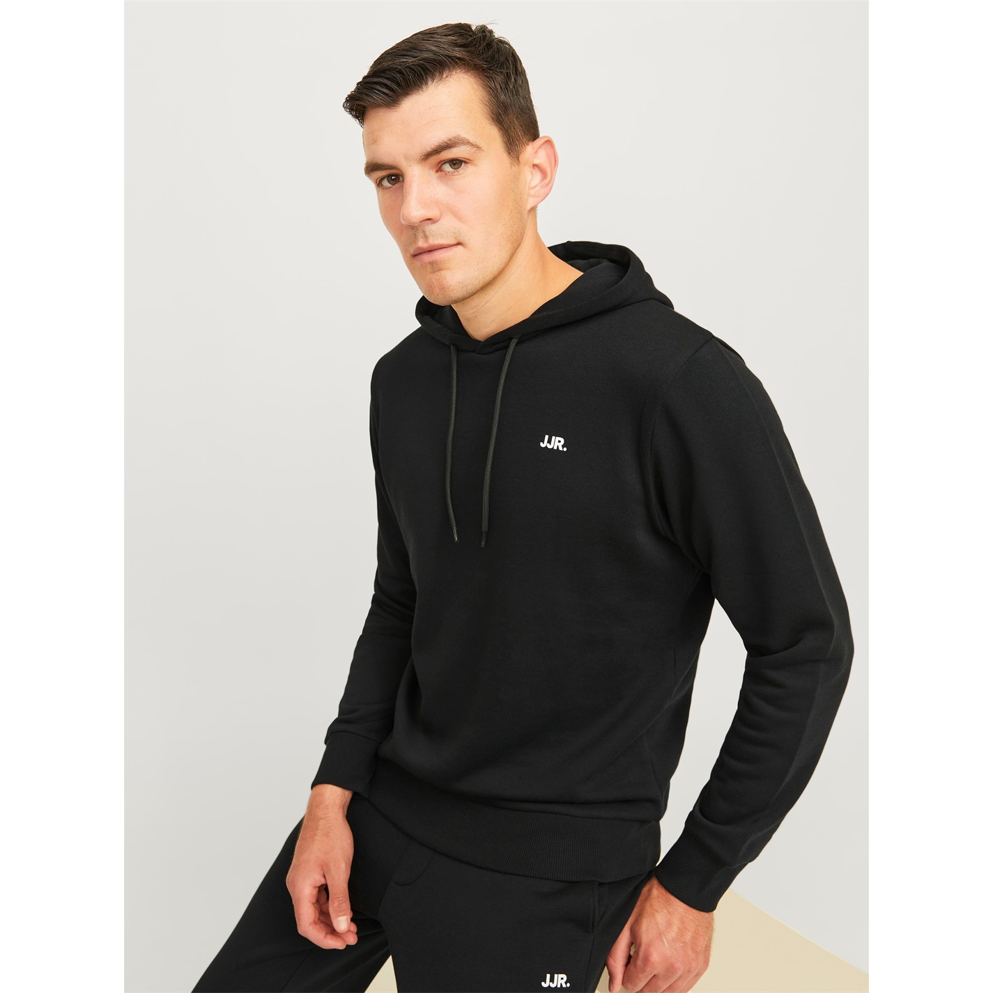 Mikina JJ Rebel Black 8734336 Men's Logo Hoodie - 2