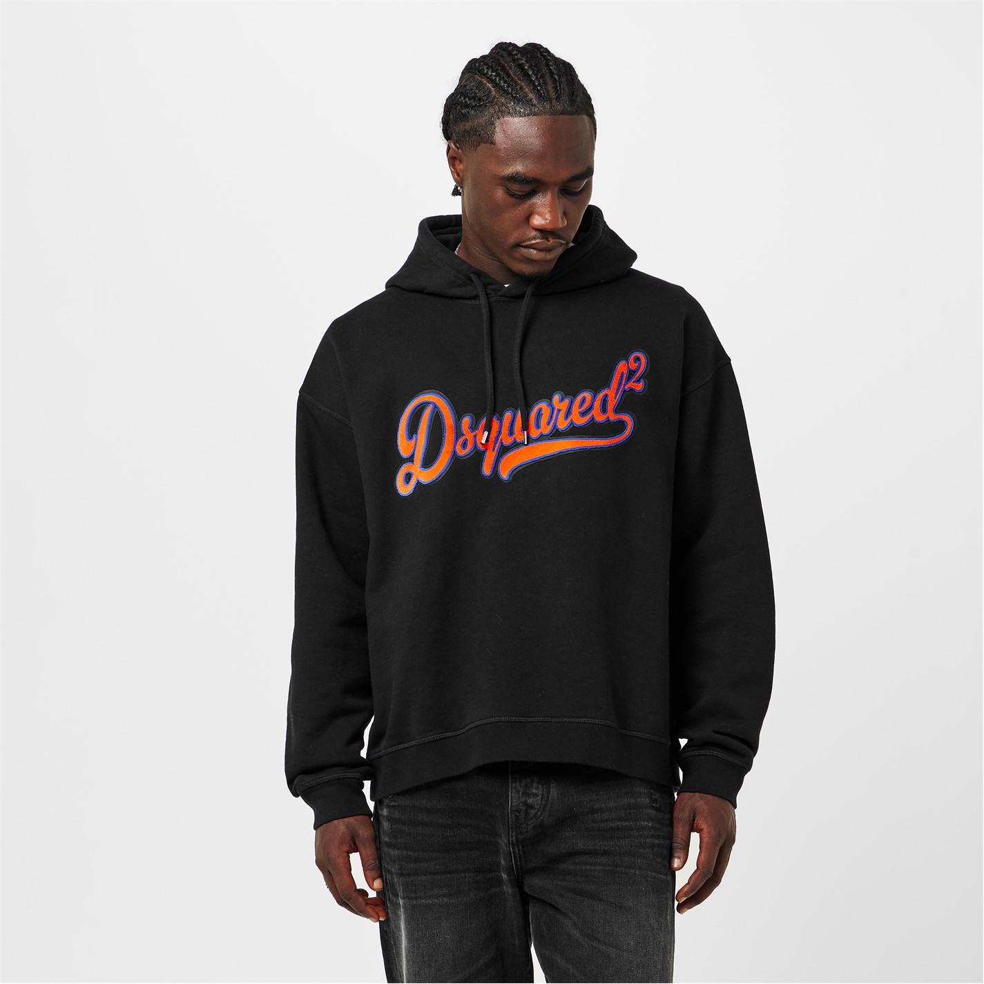 Mikina DSQUARED2 Black 5247037 Men's DSQ Script Pull Over Hoodie - 3