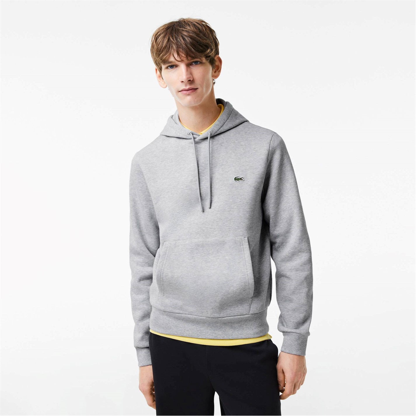Mikina Lacoste Light Grey CCA 6101773 Men's Basic Over-the-head Hoodie - 2