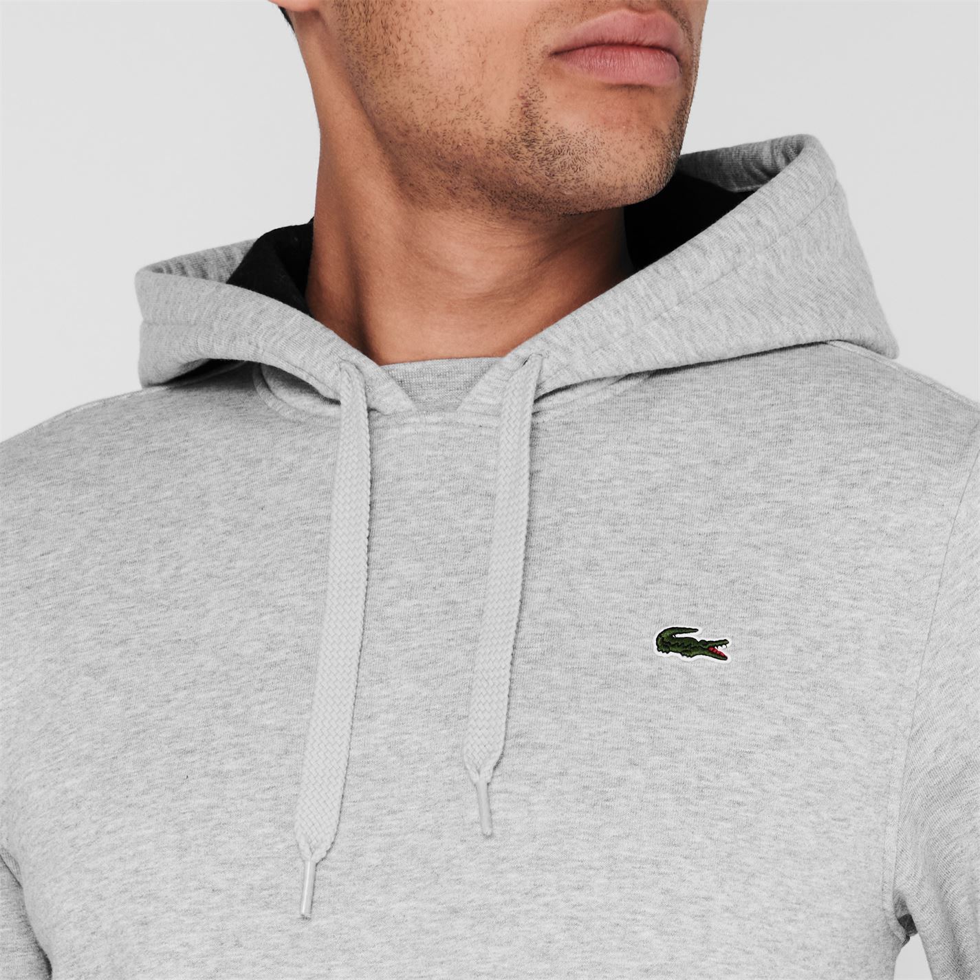 Mikina Lacoste Light Grey CCA 6101773 Men's Basic Over-the-head Hoodie - 5