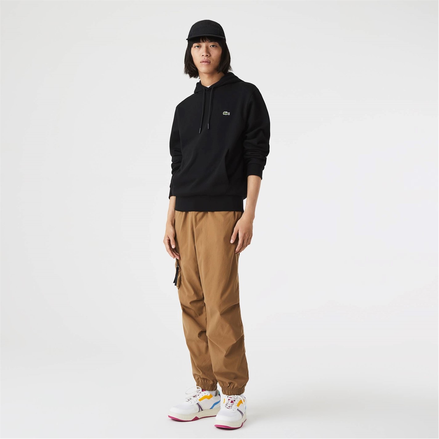 Mikina Lacoste Black 031 4503132 Men's Basic Over-the-head Hoodie - 2
