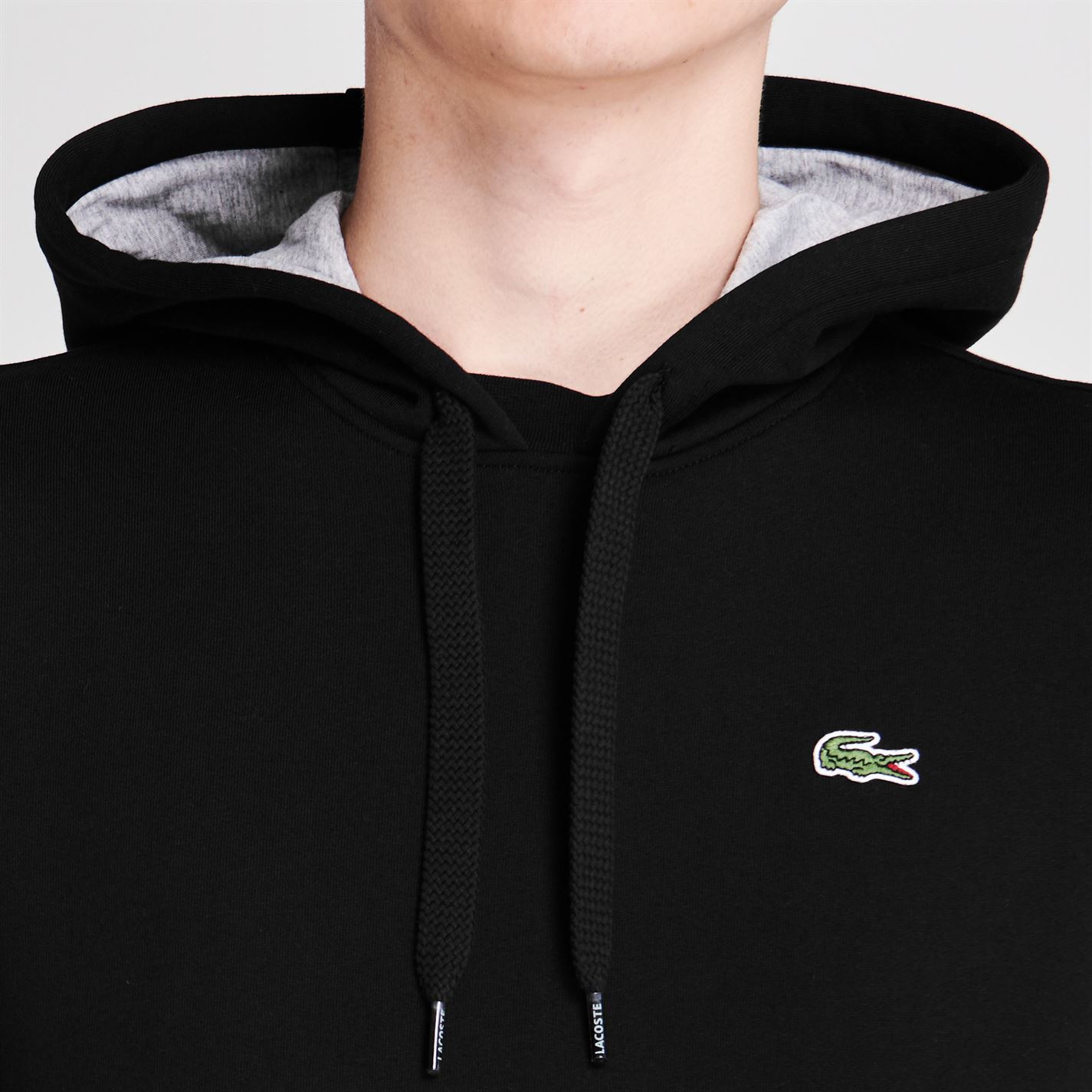 Mikina Lacoste Black 031 4503132 Men's Basic Over-the-head Hoodie - 5