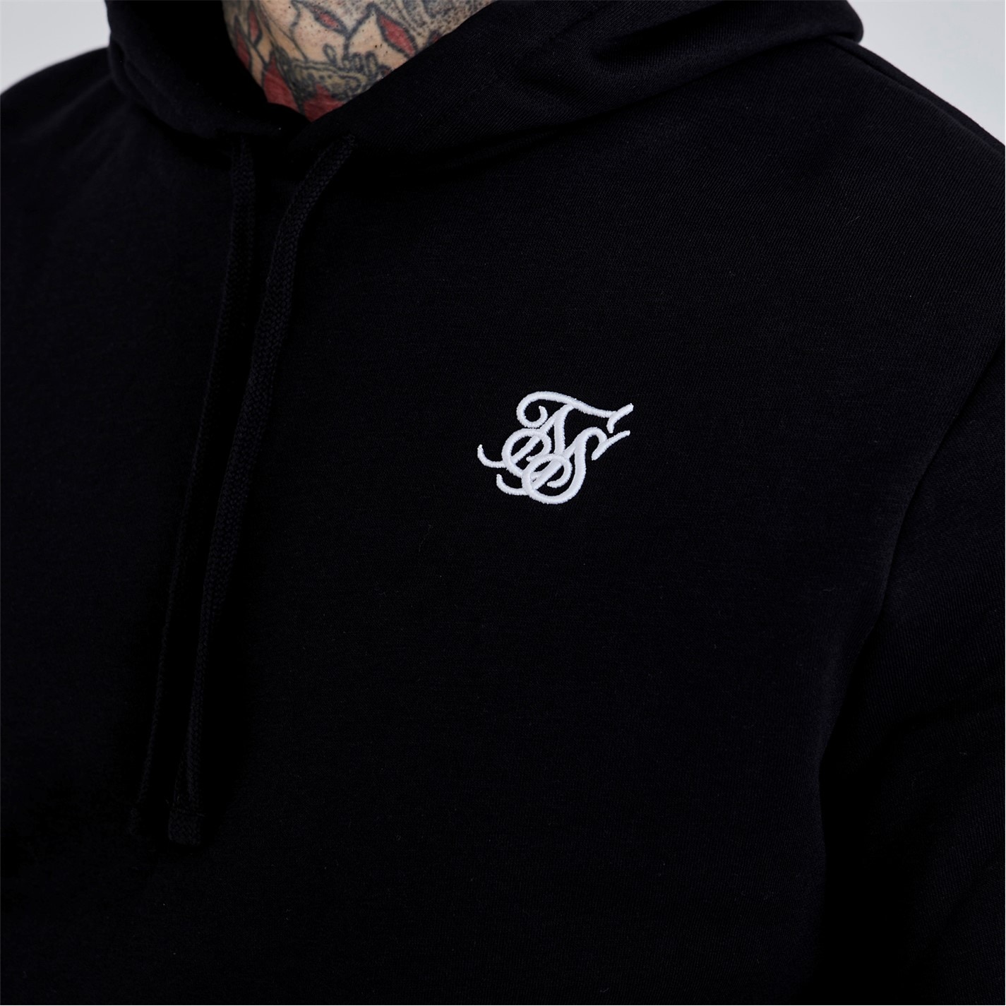 Mikina SikSilk Black 1761991 Men's Essentials Logo Hoodie - 3
