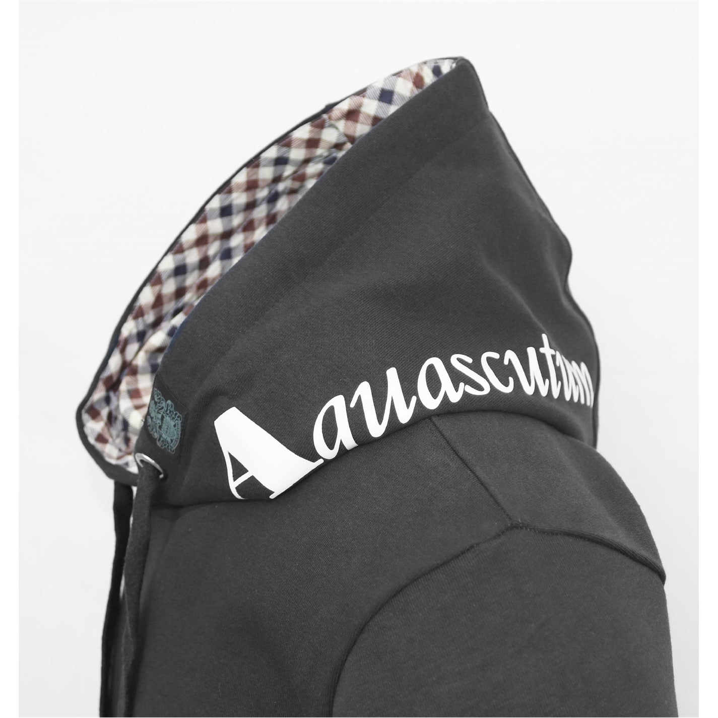 Mikina Aquascutum Black 3155128 Men's Hooded Sweat Pull Over Hoodie - 4